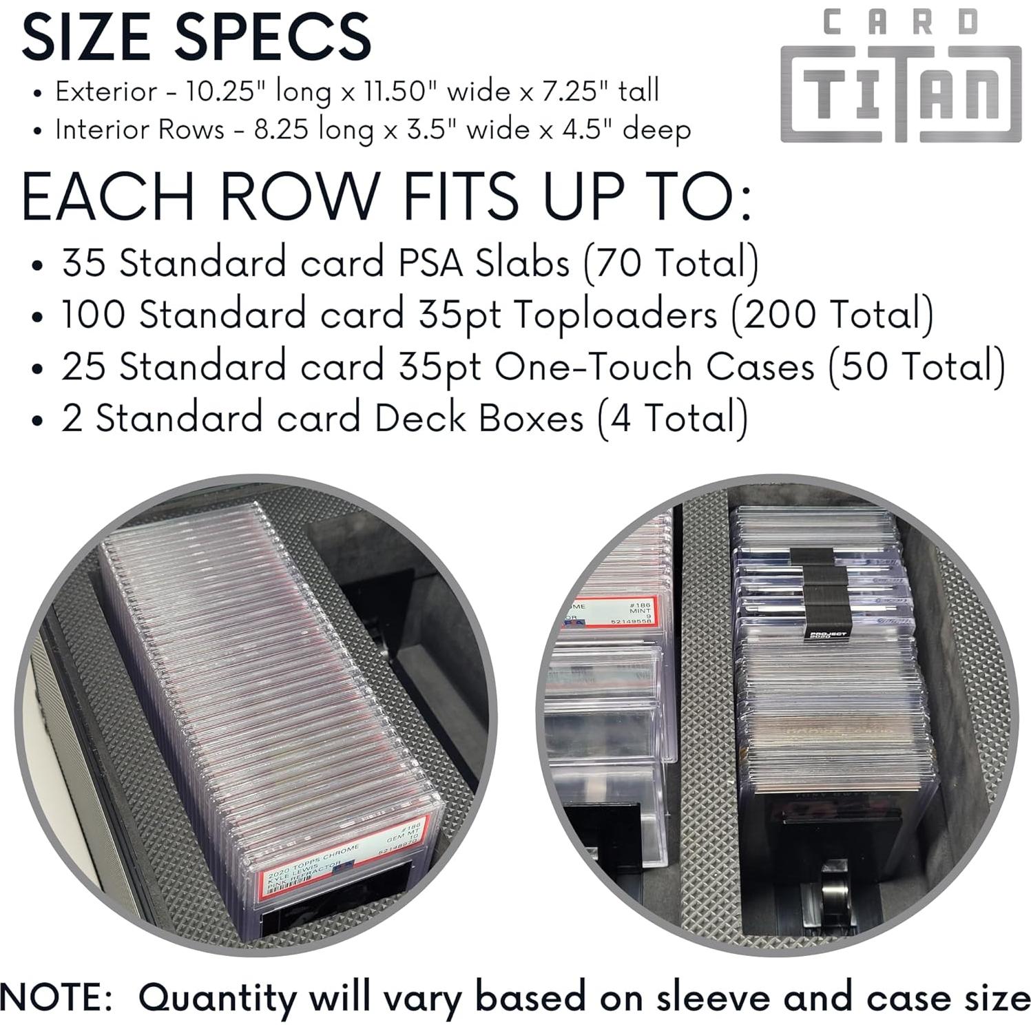 Caja de Almacenamiento de Cartas de Comercio Card Titan 2 Filas