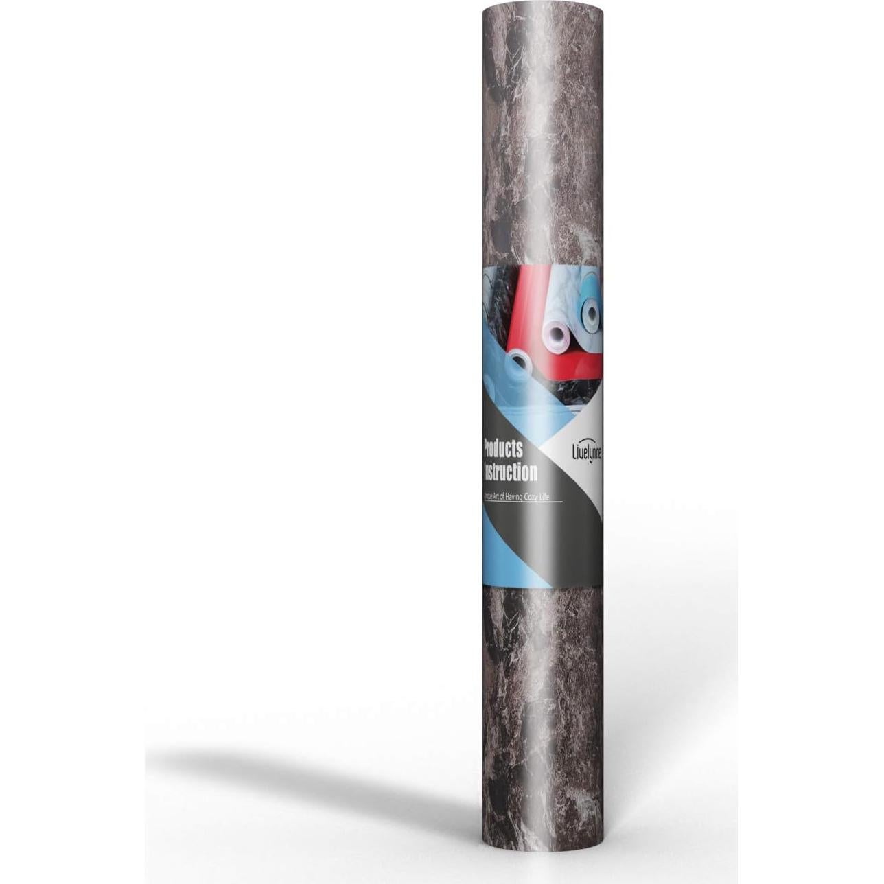 Papel Contacto Autoadhesivo Livelynine Mármol Negro 40cm x 2m