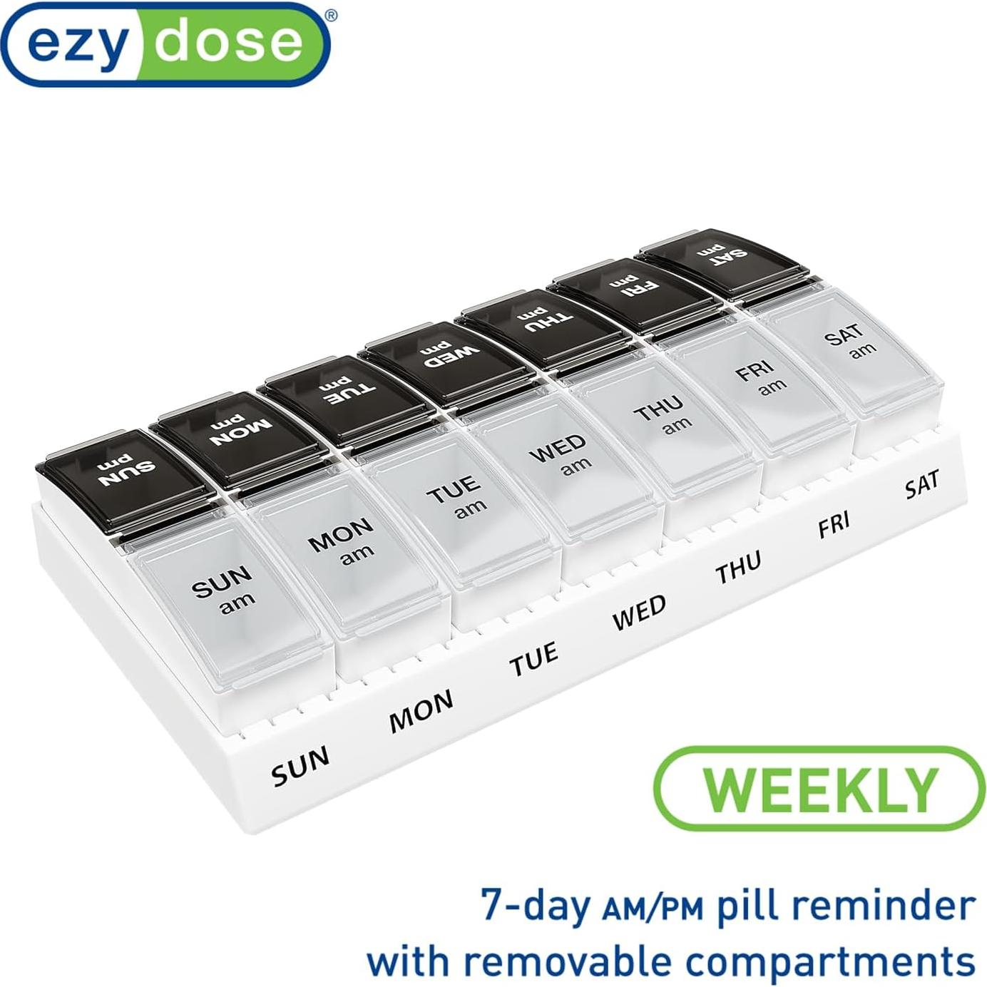 Organizador de Pastillas Semanal Ezy Dose AM/PM 7 Días