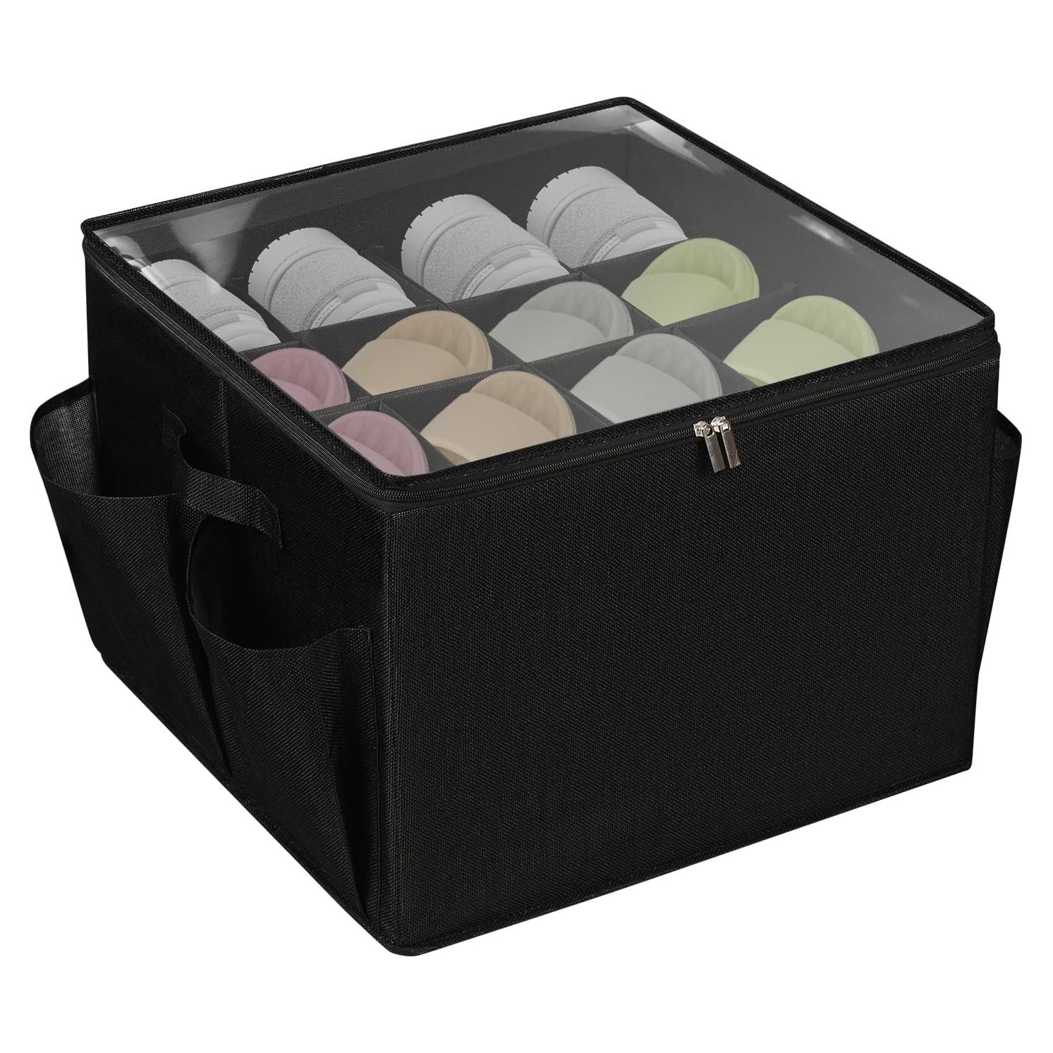 Organizador de Zapatos LOVSTORAGE Negro 16 Pares Plegable