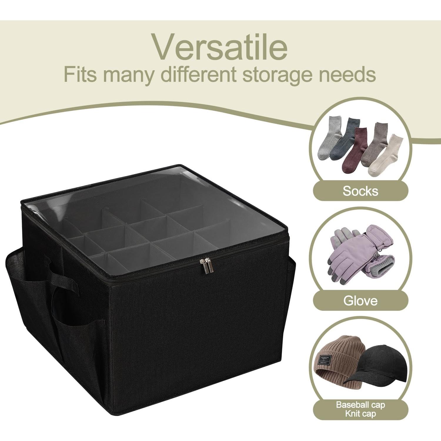 Organizador de Zapatos LOVSTORAGE Negro 16 Pares Plegable