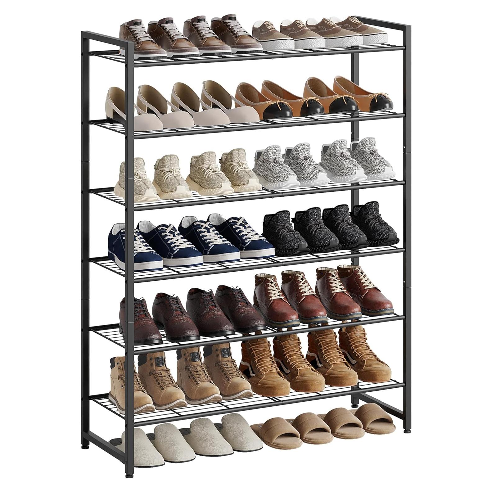 Estante para zapatos Nunsino 6 niveles negro, 30 pares, ajustable