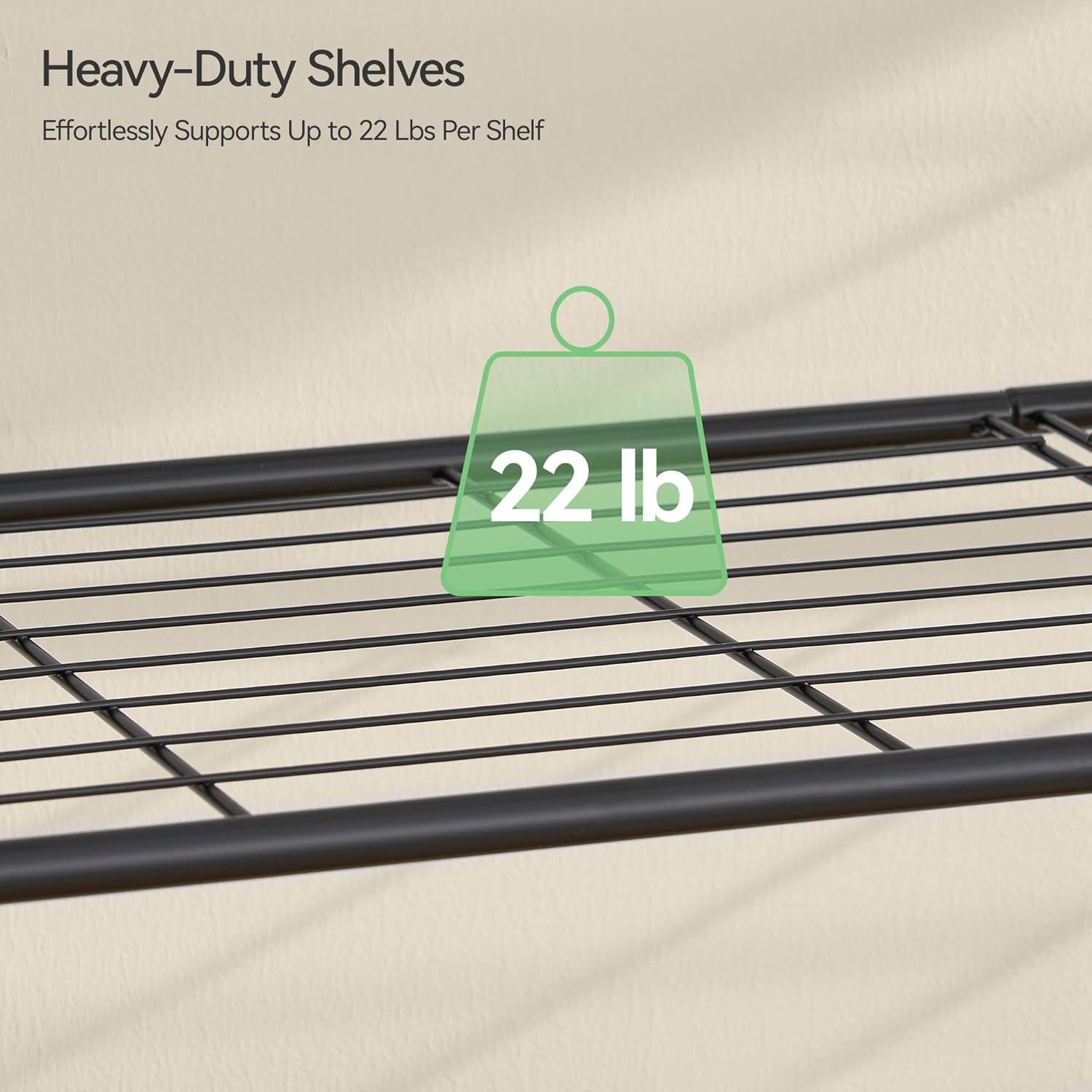 Estante para zapatos Nunsino 6 niveles negro, 30 pares, ajustable