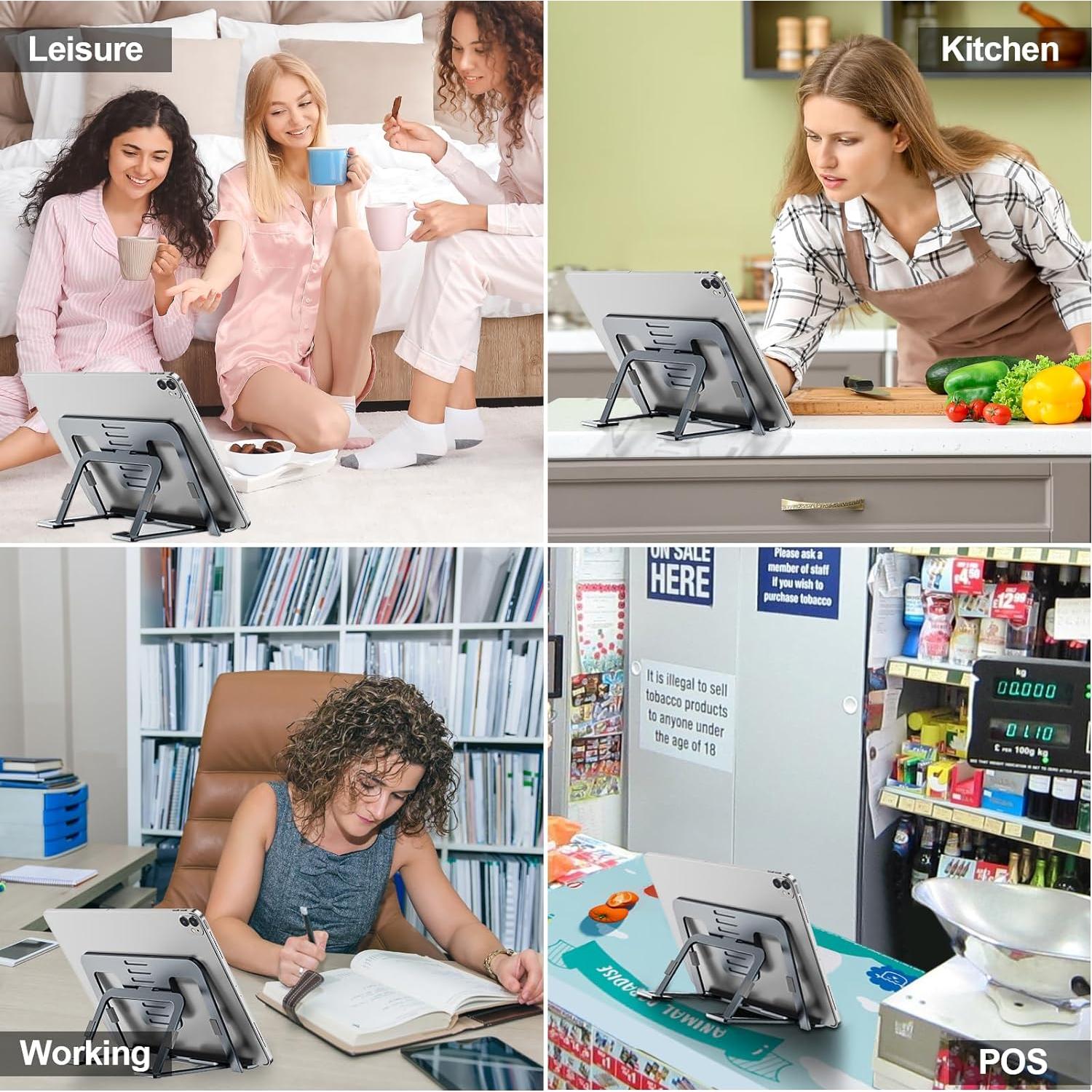 Soporte para Tableta Ajustable SHUOSUO Aluminio Plegable 19x16cm