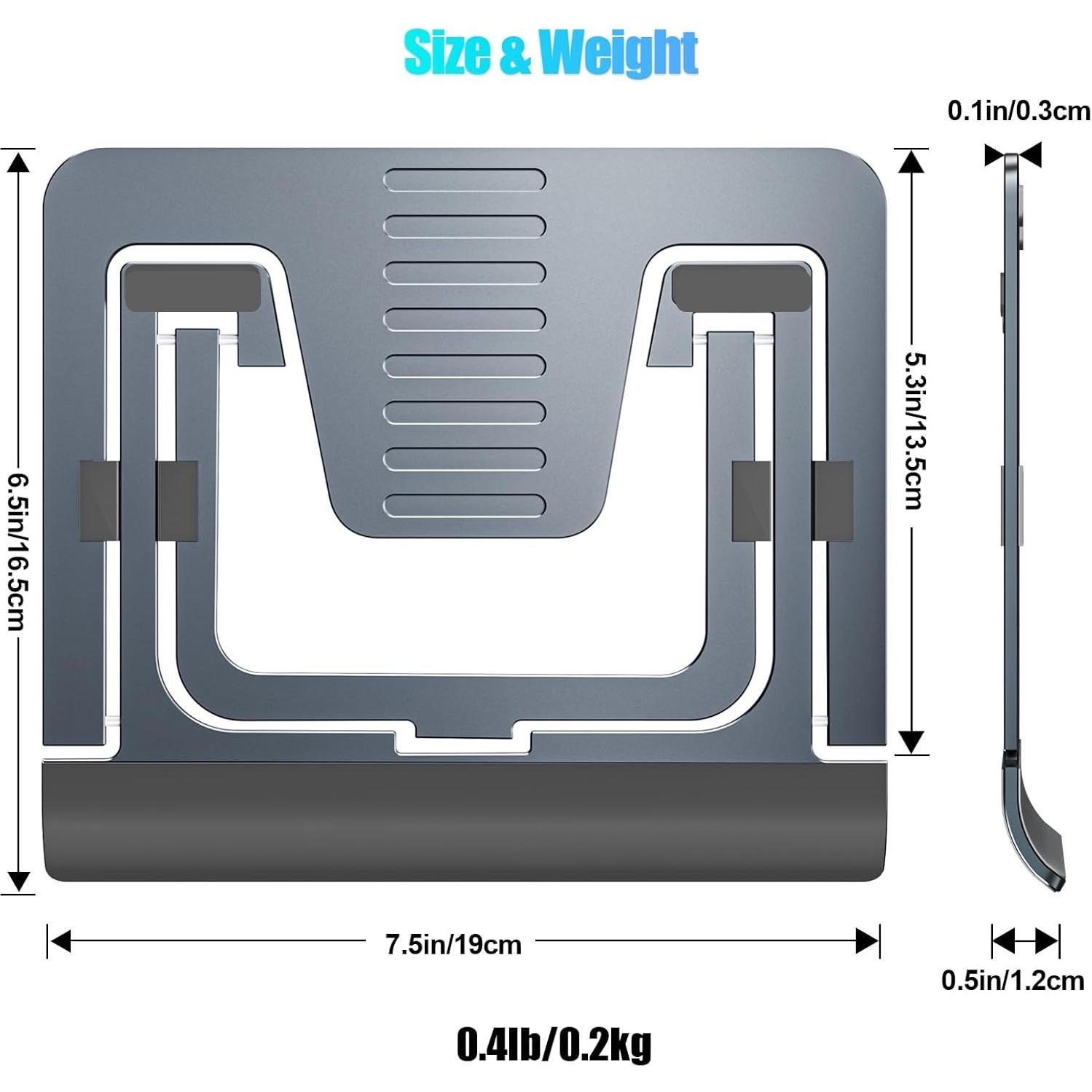 Soporte para Tableta Ajustable SHUOSUO Aluminio Plegable 19x16cm