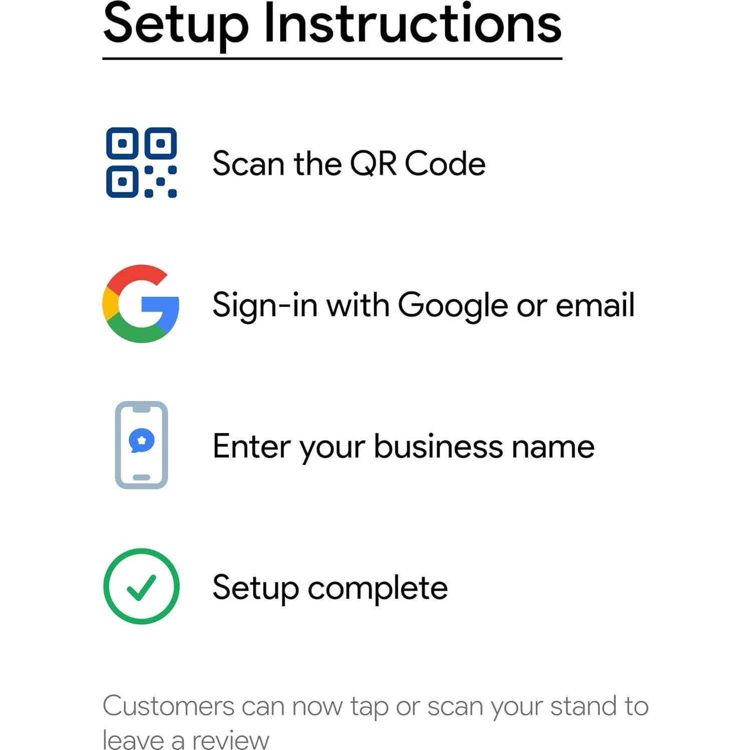 Soporte de Reseñas de Google ProsperQR NFC y QR 1 Unidad