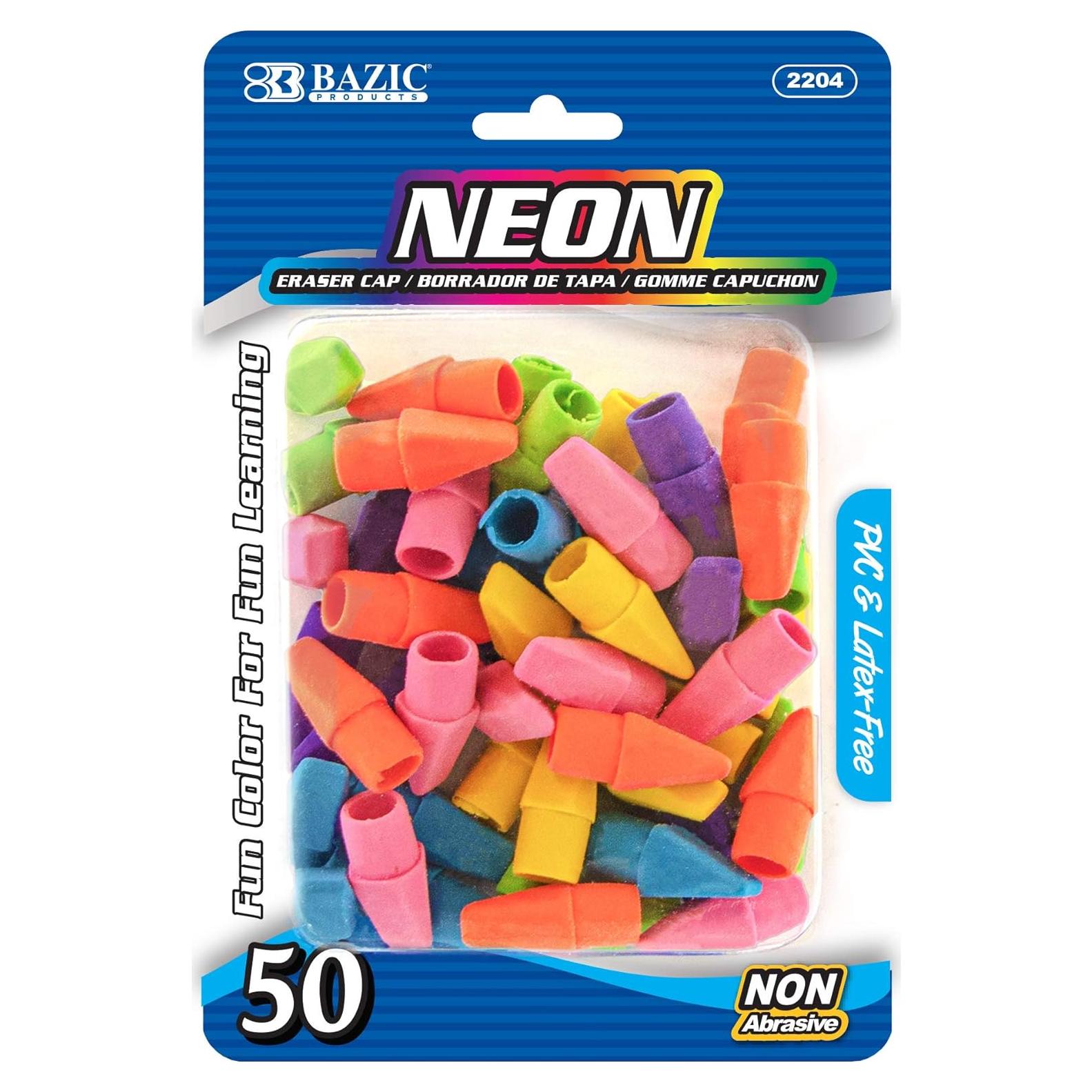 Borradores de Punta de Lápiz BAZIC en Forma de Flecha 50 Unidades