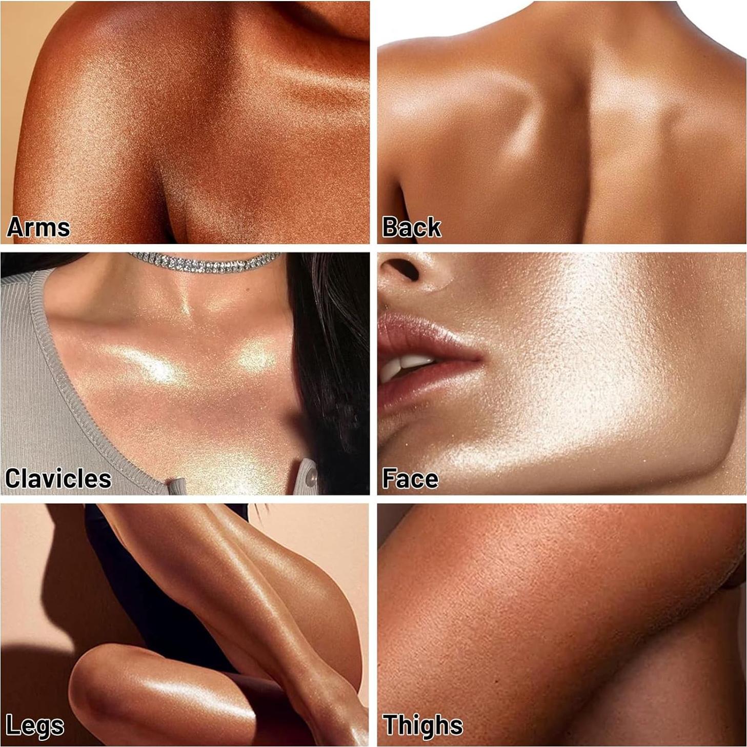 UCANBE Aceite Brillante para el Cuerpo 100ml - Hidratante Oro Bronce