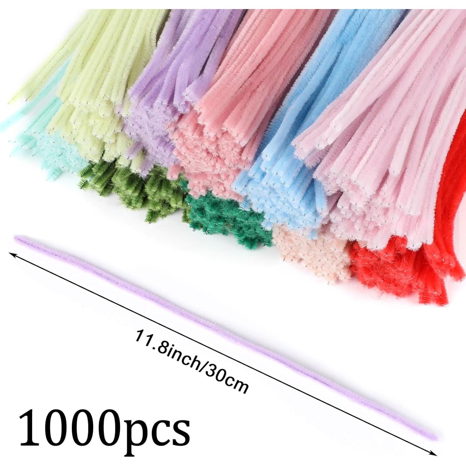 Limpiapipas de Chenille LOMIMOS 1000 Pcs Coloridos 30 cm