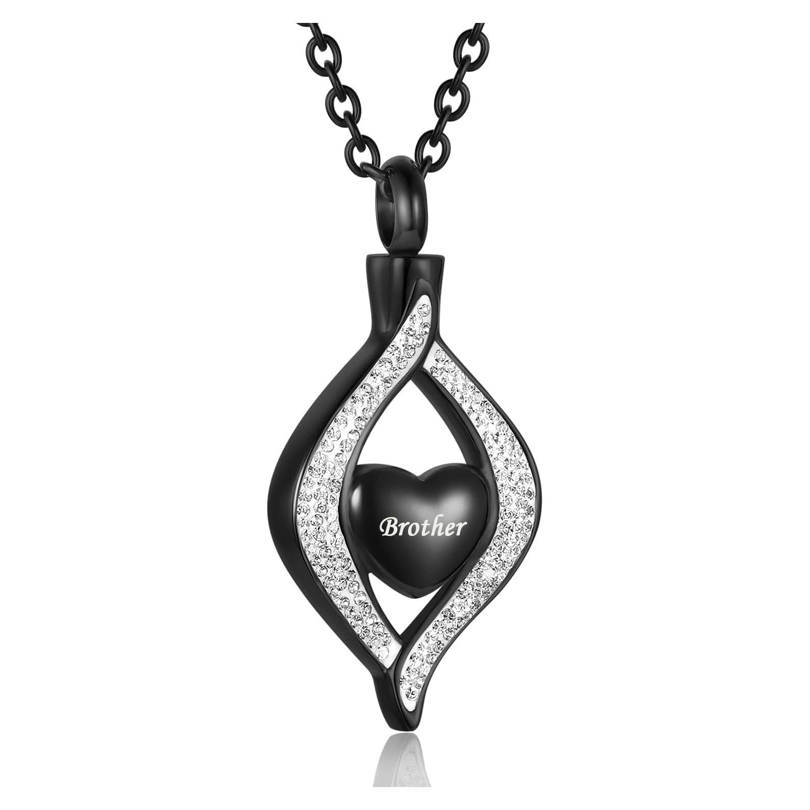 Collar de cremación dorado YQSLIN para cenizas - Urna lágrima