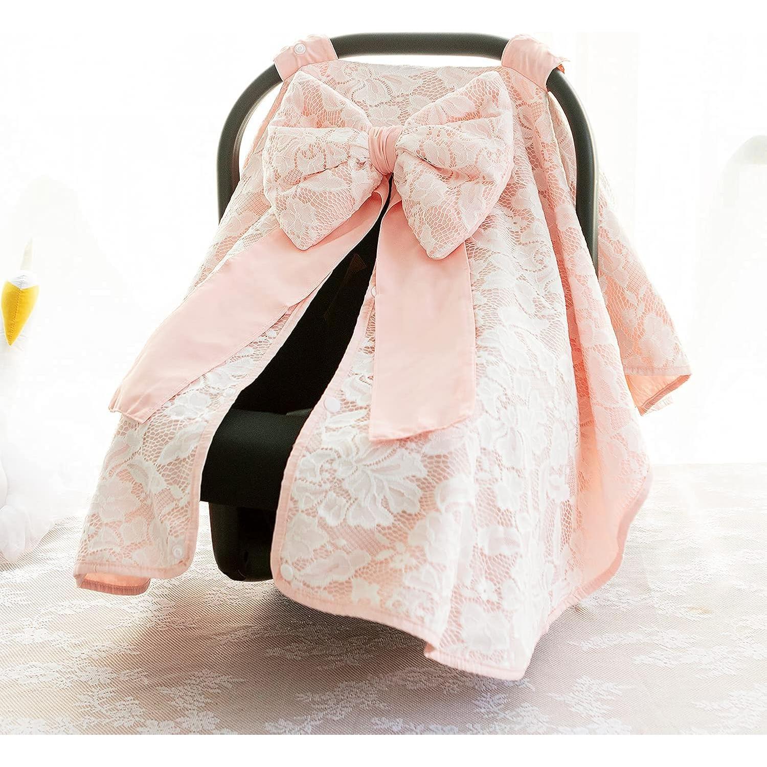 Funda de Capota para Asiento de Bebé BUSB-A Algodón con Lazo