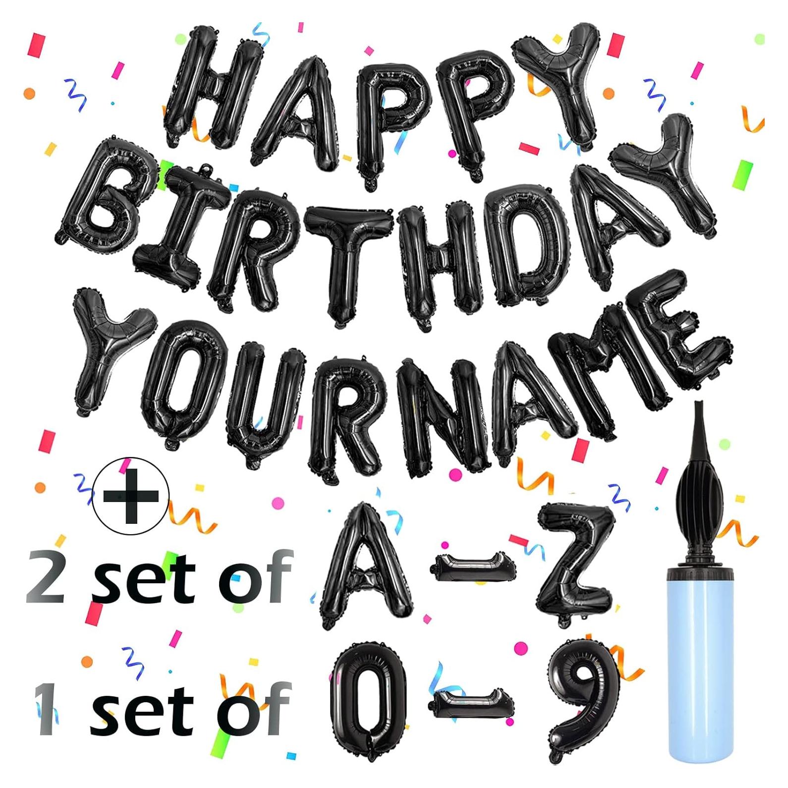 Banner de Globos de Cumpleaños Personalizado Awfrky 76pcs