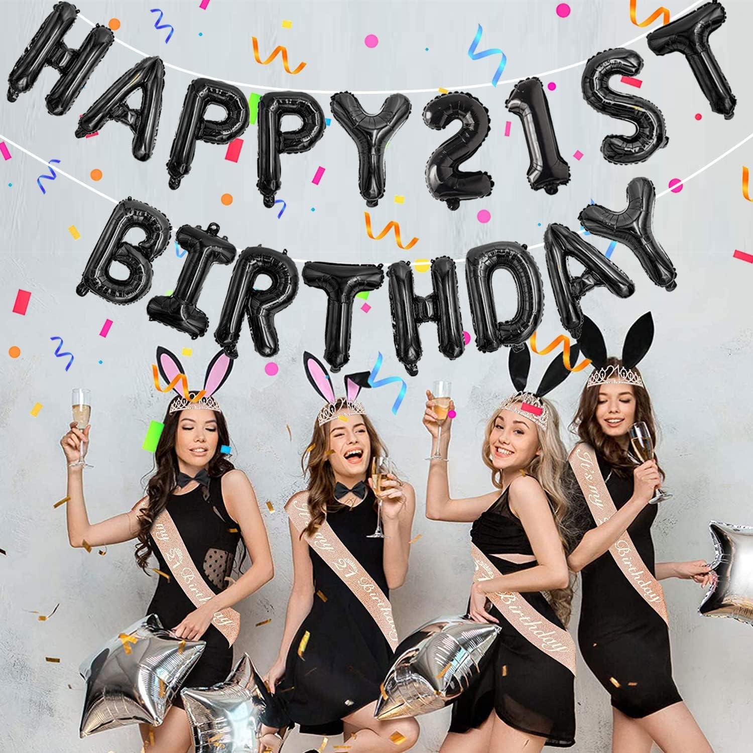 Banner de Globos de Cumpleaños Personalizado Awfrky 76pcs