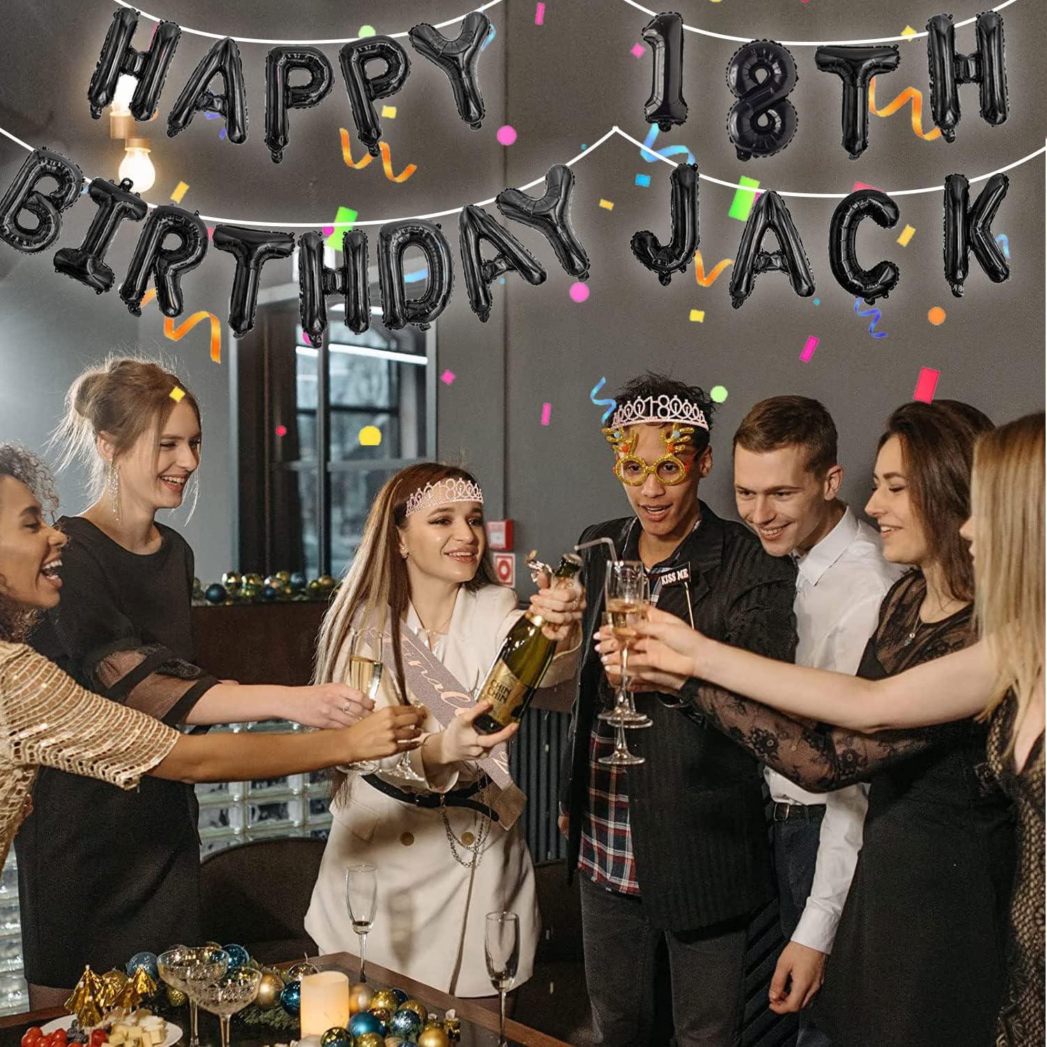 Banner de Globos de Cumpleaños Personalizado Awfrky 76pcs