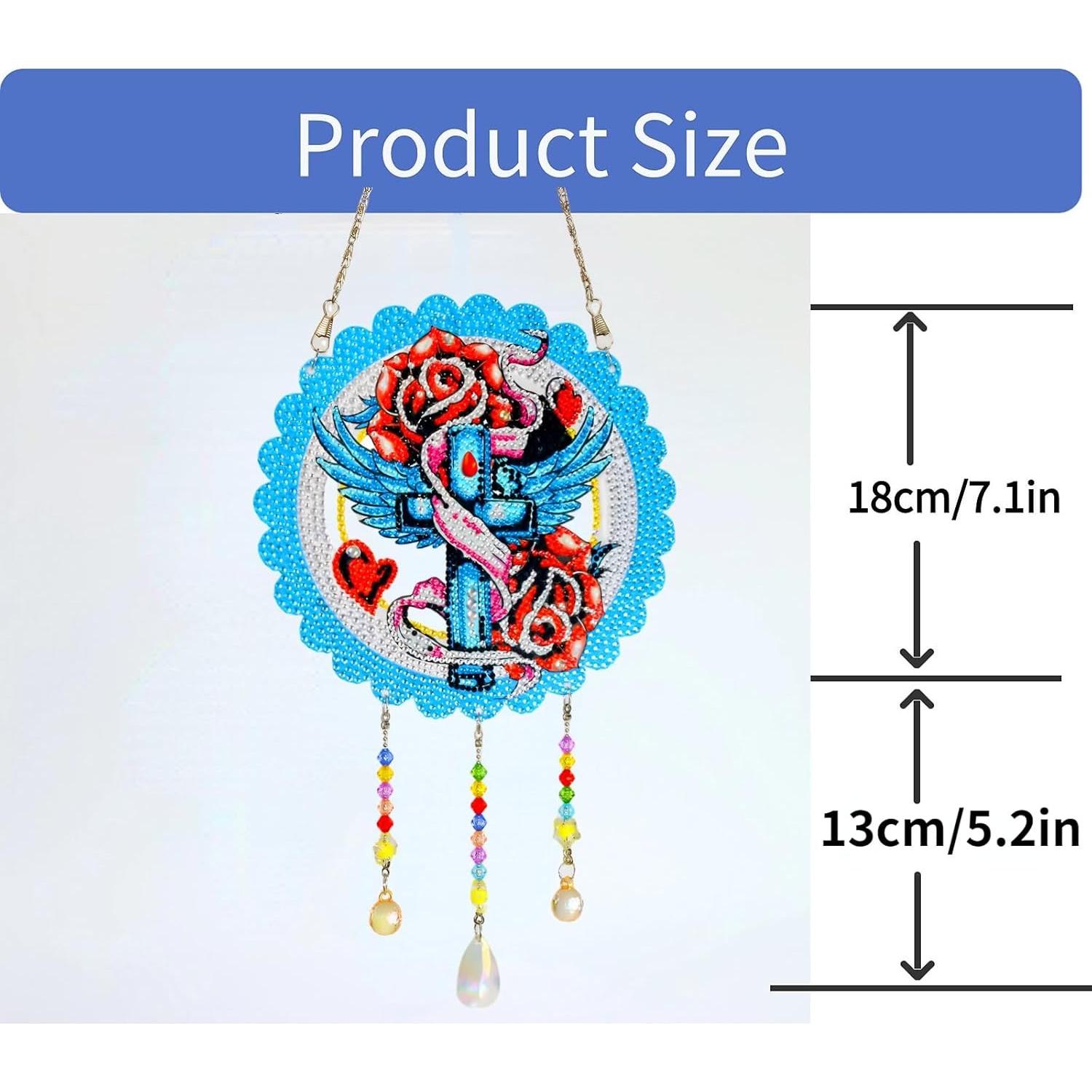 Kit de Pintura de Diamante 5D Jialeying Rosa Cruz 20x23cm