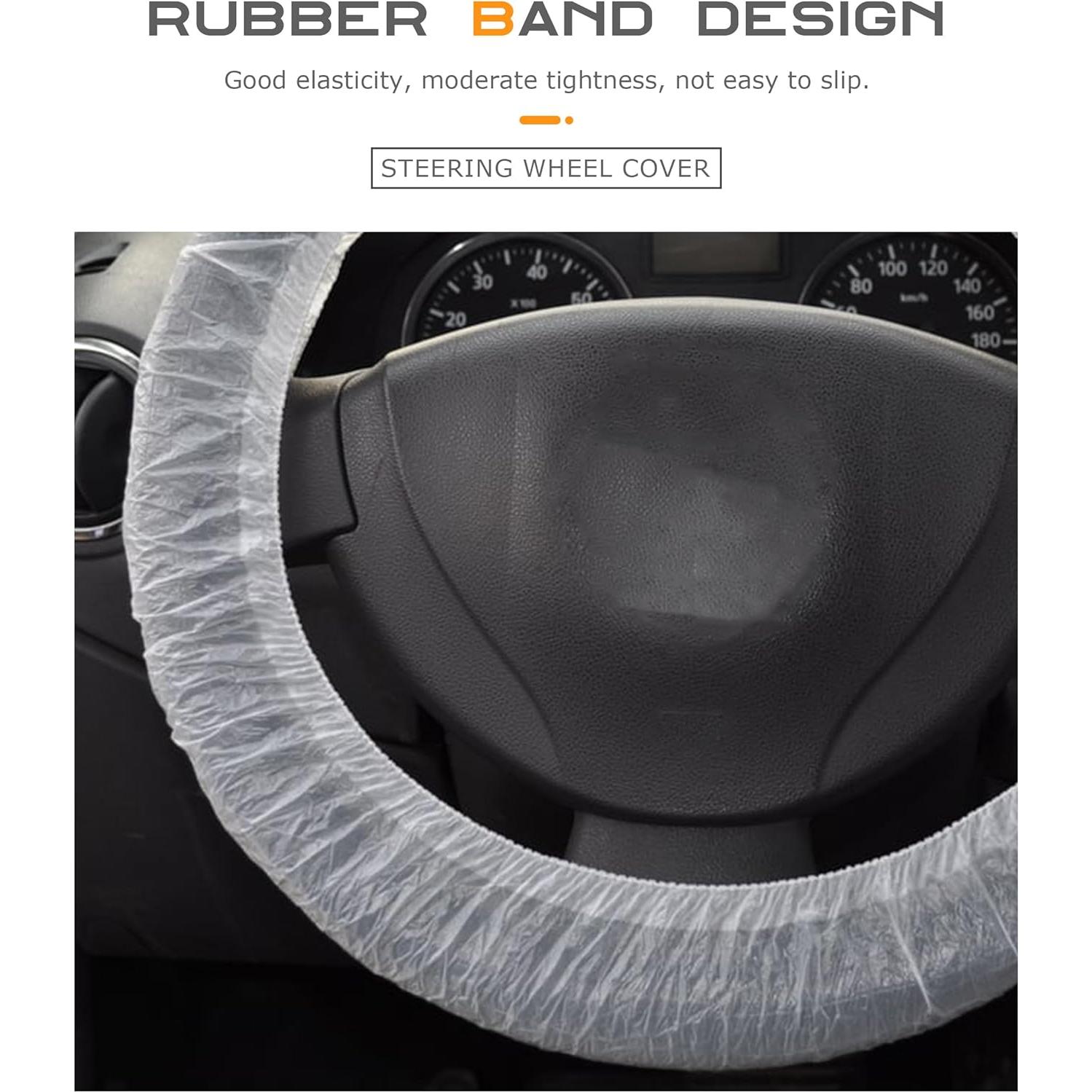 Cubiertas de Volante Desechables SCUARI 50pcs Transparentes