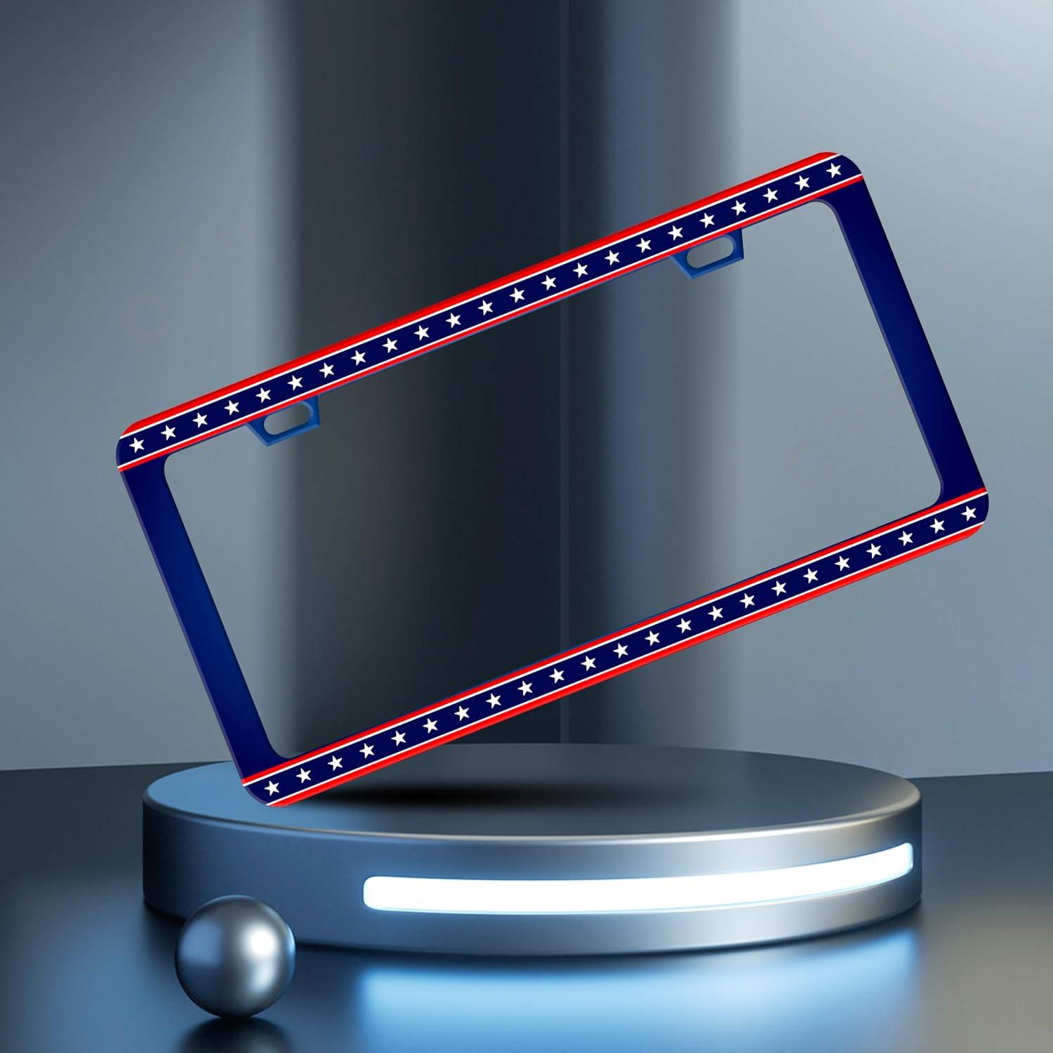 Marco de Placa de Licencia de Acero Inoxidable HOWKWAWY 30.48x15.24cm