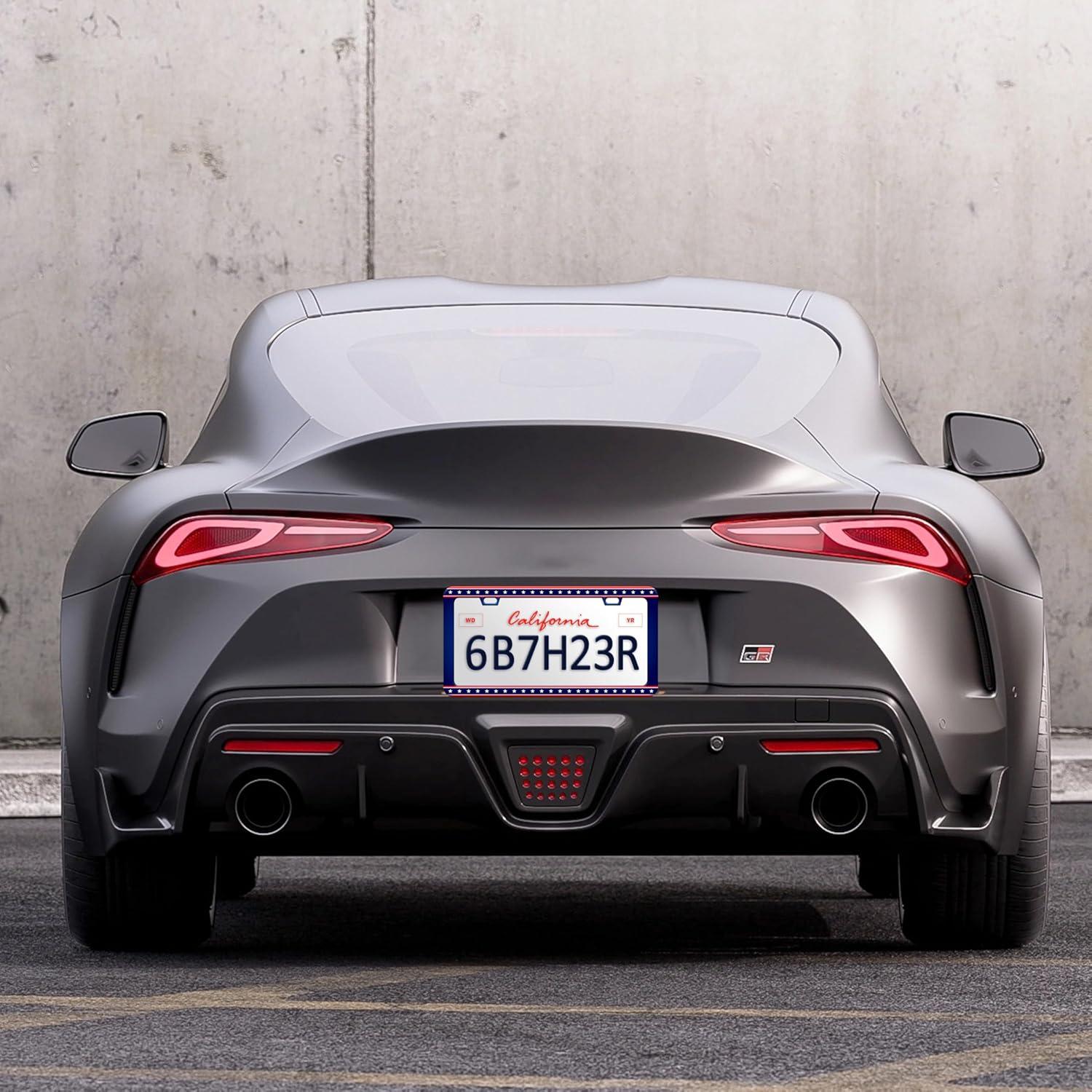 Marco de Placa de Licencia de Acero Inoxidable HOWKWAWY 30.48x15.24cm