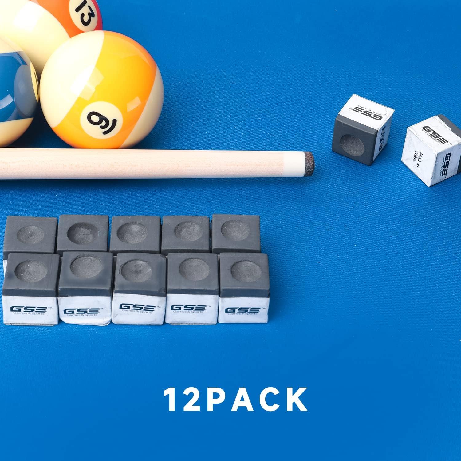 Paquete de 12 Tizas de Billar GSE - Accesorios para Torneos