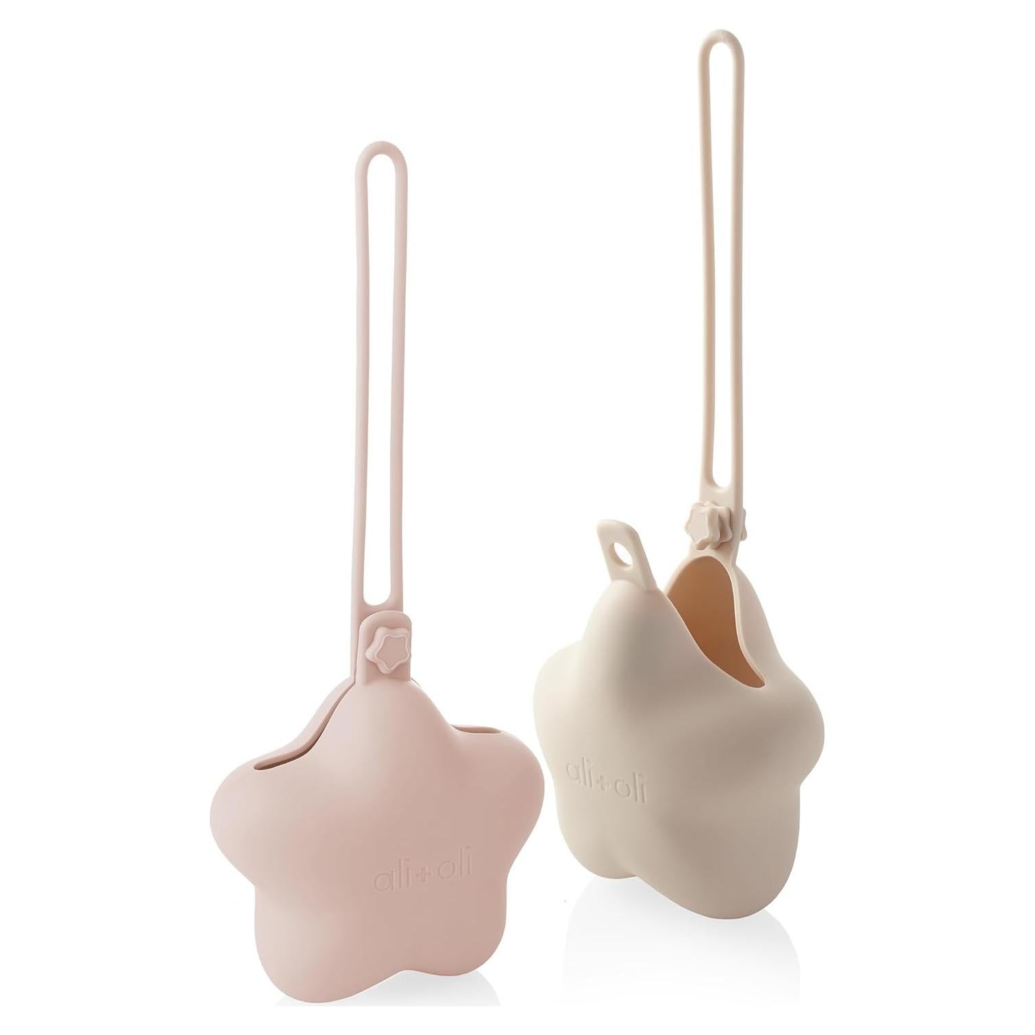 Estuche para Chupetes Ali+Oli Silicona Libre de BPA Rosa-Sand