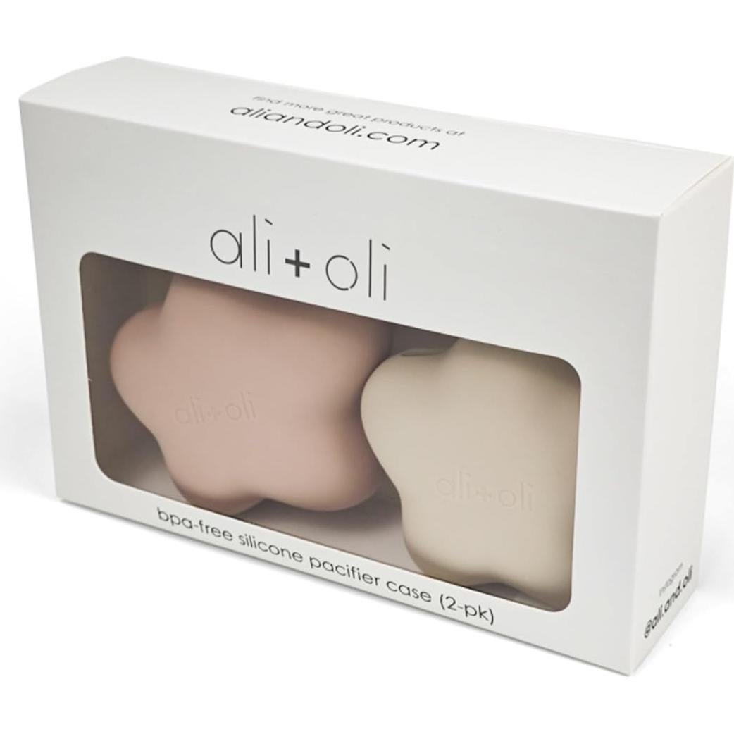 Estuche para Chupetes Ali+Oli Silicona Libre de BPA Rosa-Sand