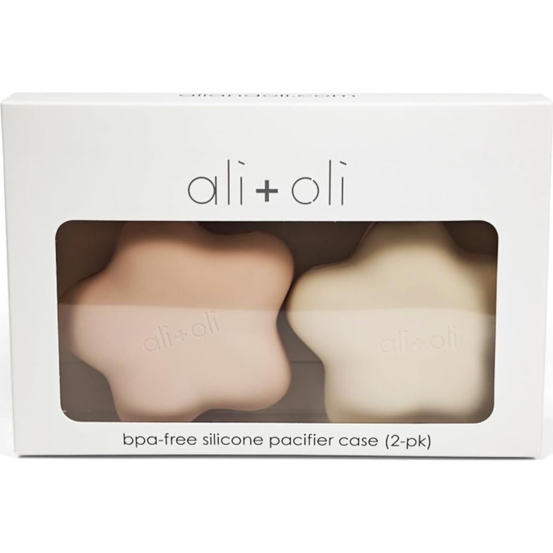 Estuche para Chupetes Ali+Oli Silicona Libre de BPA Rosa-Sand