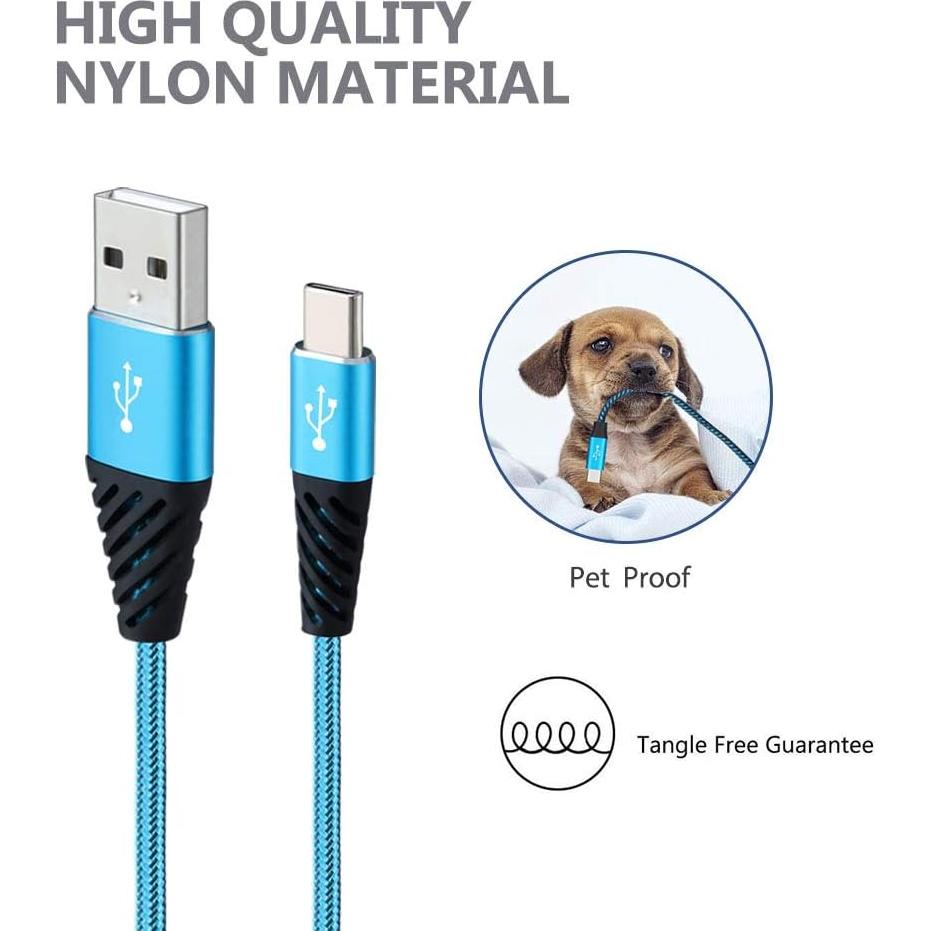 Cable de Carga Rápida USB A a Tipo C Bynccea 10FT 4-Pack