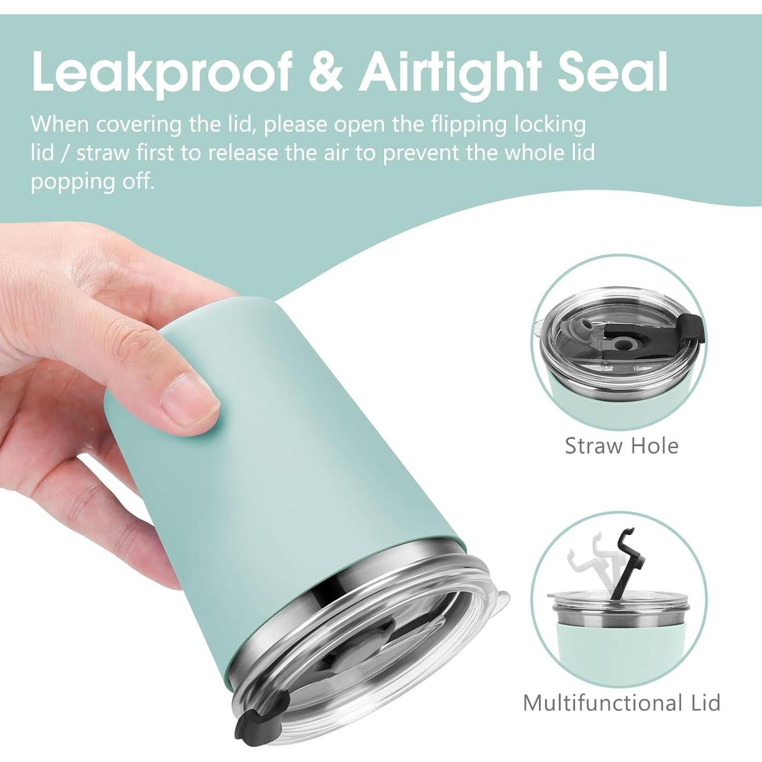 Tazas Sippy Vermida 12oz para Niños con Tapas a Prueba de Fugas