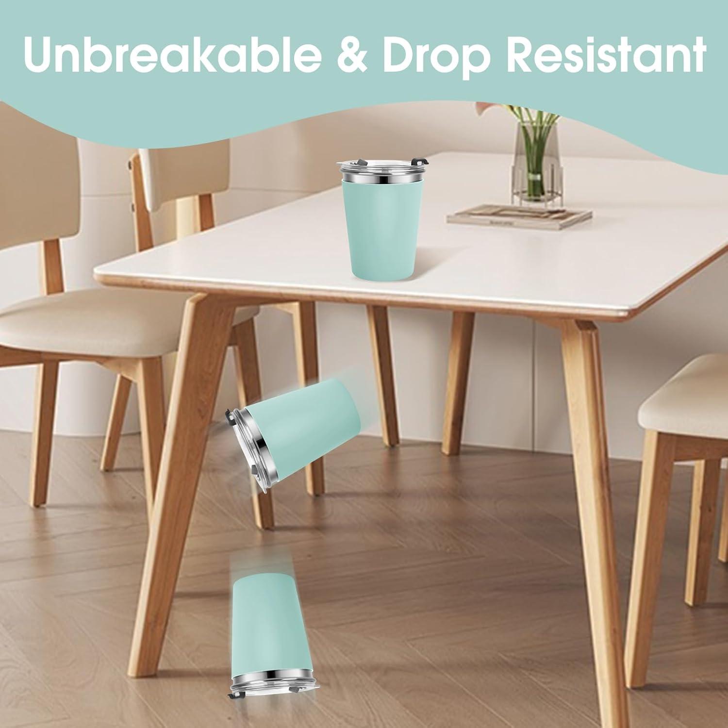 Tazas Sippy Vermida 12oz para Niños con Tapas a Prueba de Fugas