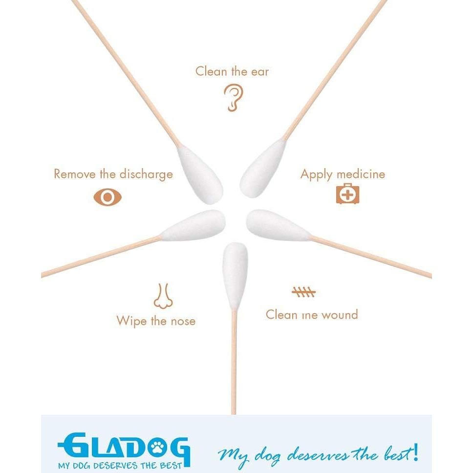 Bastones de Algodón para Perros GLADOG 15.24 cm - 100 Unidades