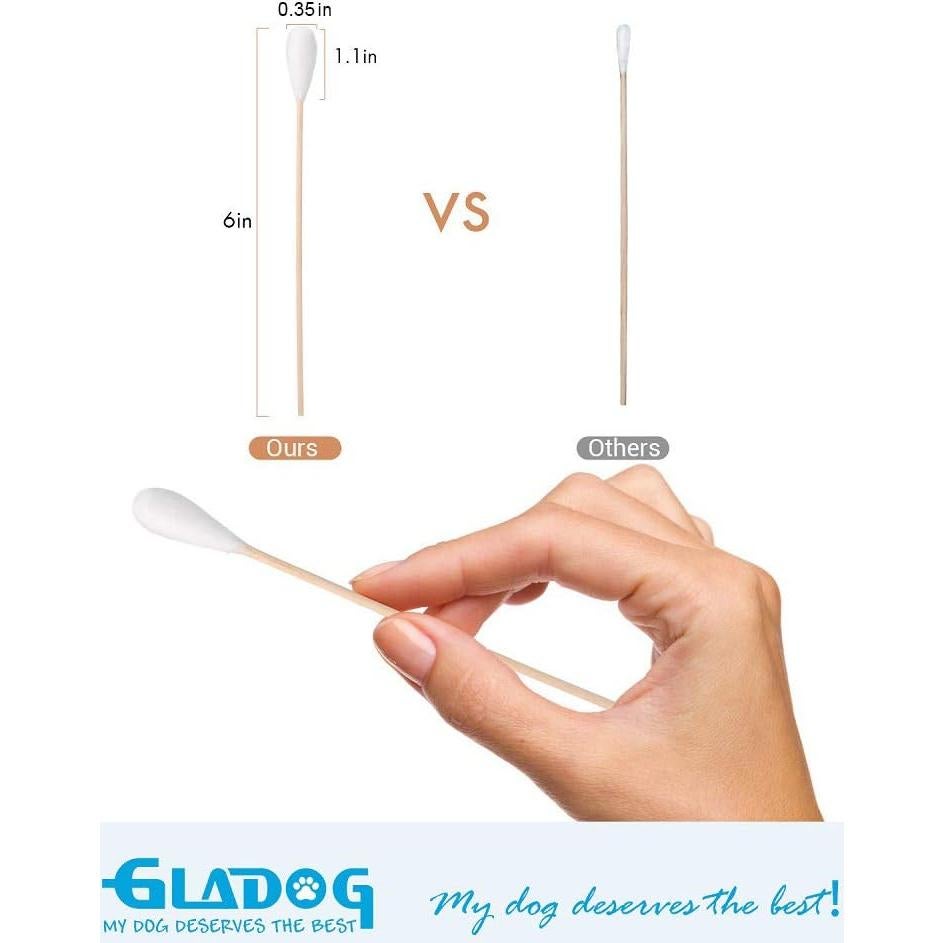Bastones de Algodón para Perros GLADOG 15.24 cm - 100 Unidades