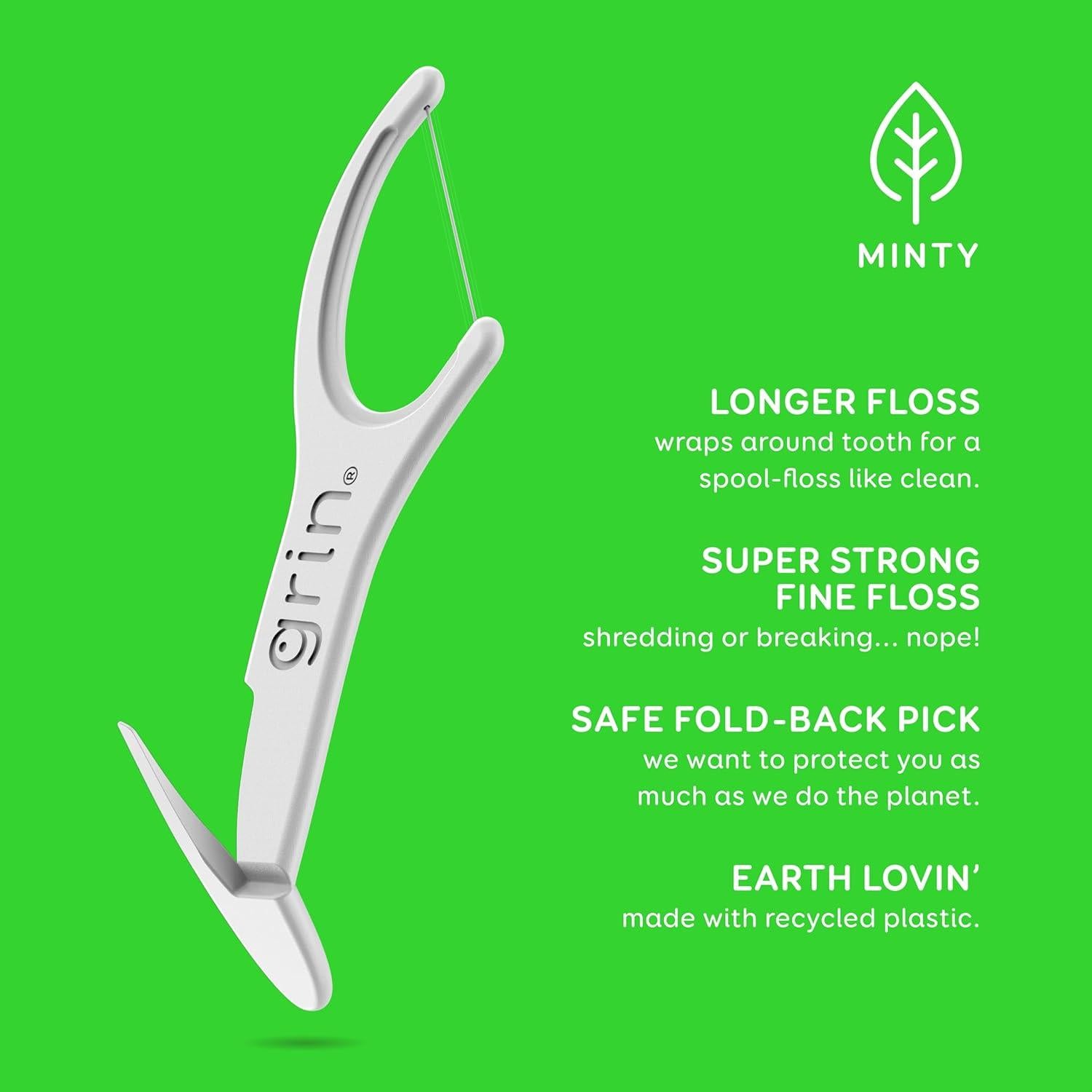 Hilo Dental Grin Clean Flosspyx 150 Unidades Sabor Menta