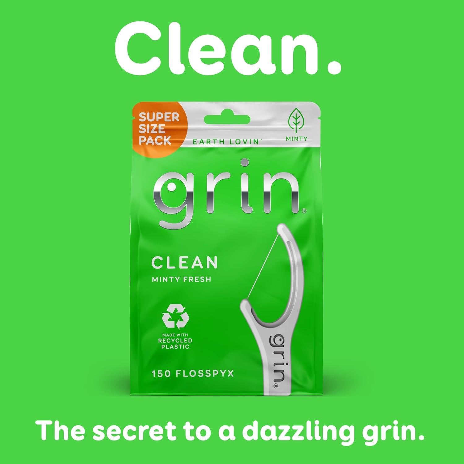 Hilo Dental Grin Clean Flosspyx 150 Unidades Sabor Menta