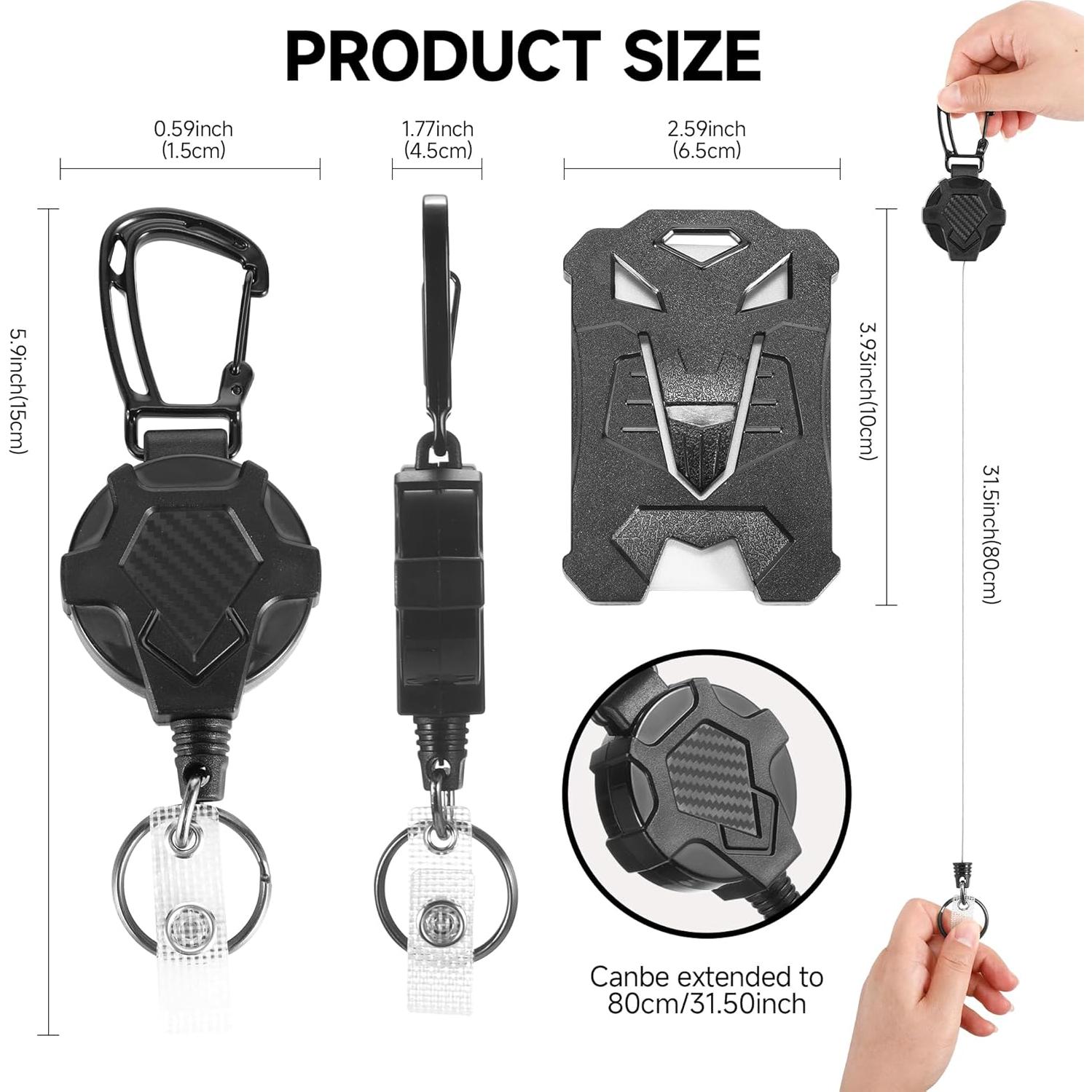 Soporte de Insignia Retráctil LIYHVPI - 2 Paquetes, 31"