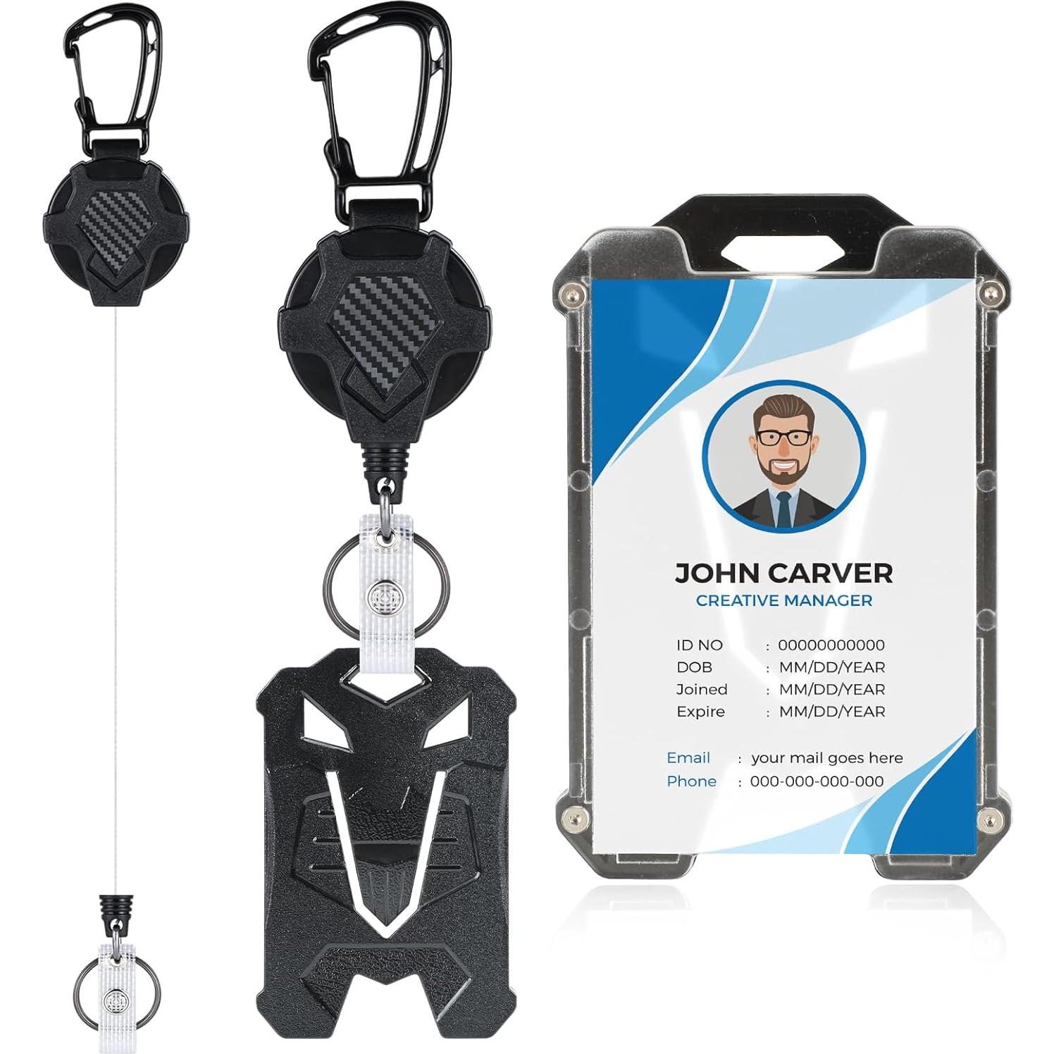 Soporte de Insignia Retráctil LIYHVPI - 2 Paquetes, 31"