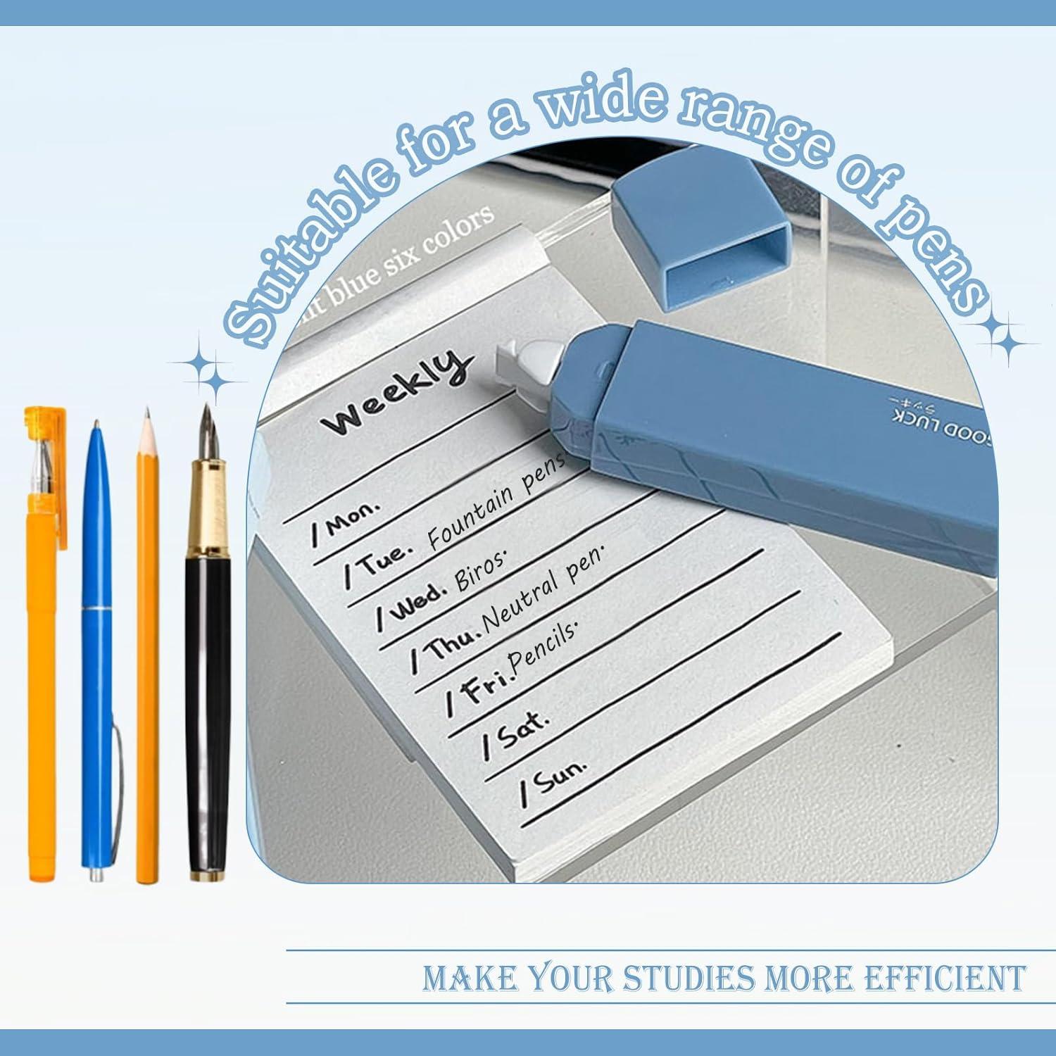 Cinta Correctora Huakaile 6 Pack Azul Gradiente 8.5x2.2cm