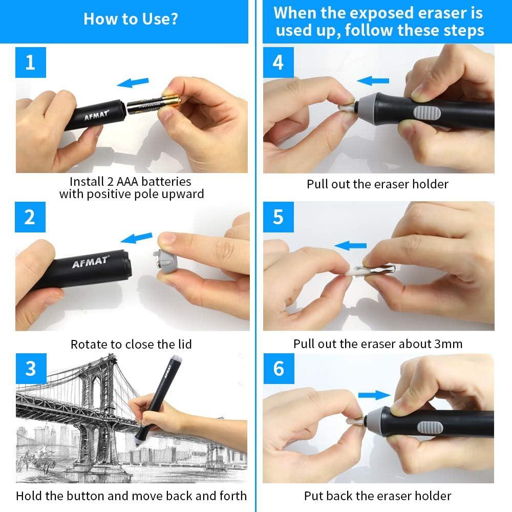 Borrador Eléctrico AFMAT con 140 Recargas y 2 Tamaños