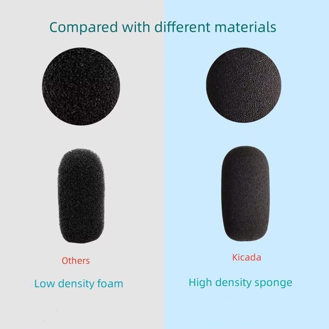 12 Filtros de Espuma para Micrófono de Auriculares Kicada 5mm