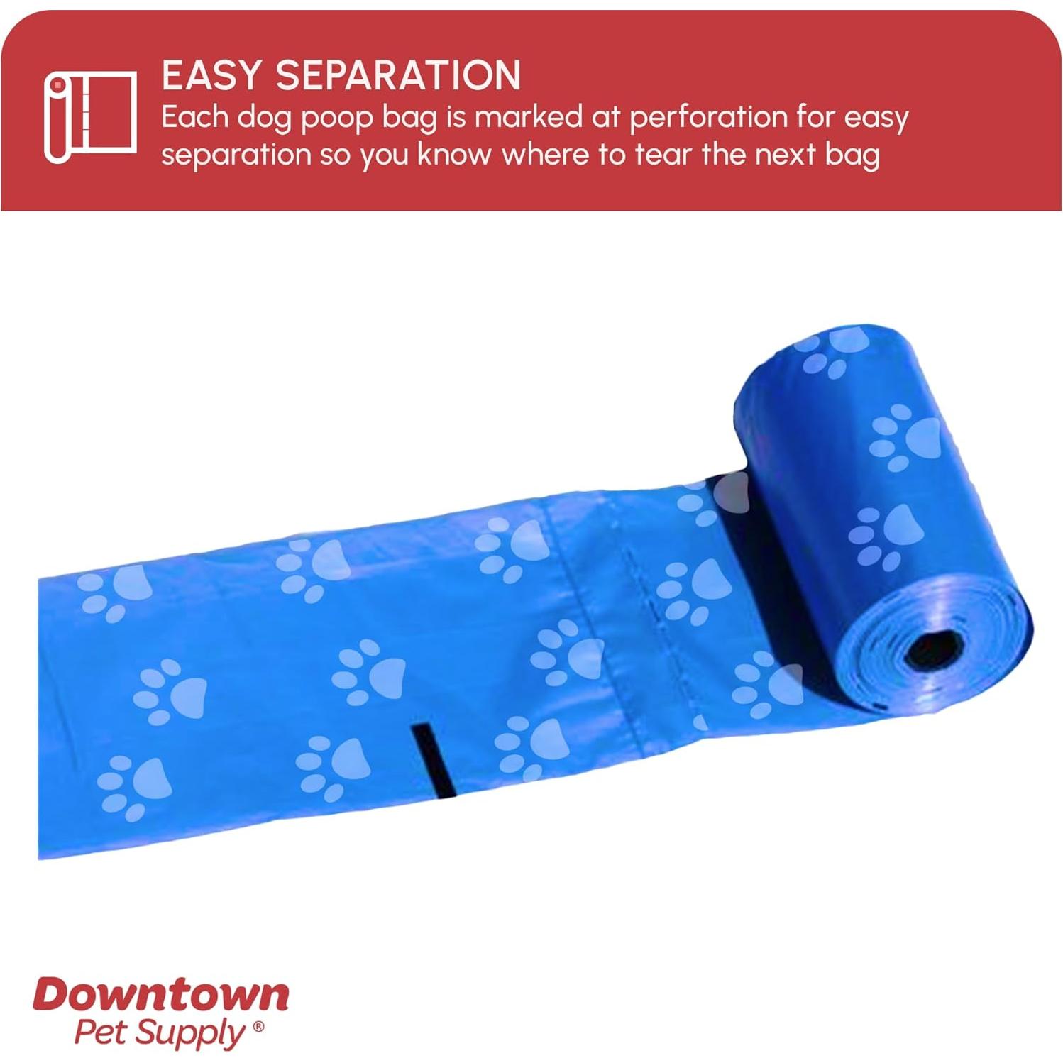 Bolsas de Poop Downtown Pet Supply 520 CT Huellas Arcoíris