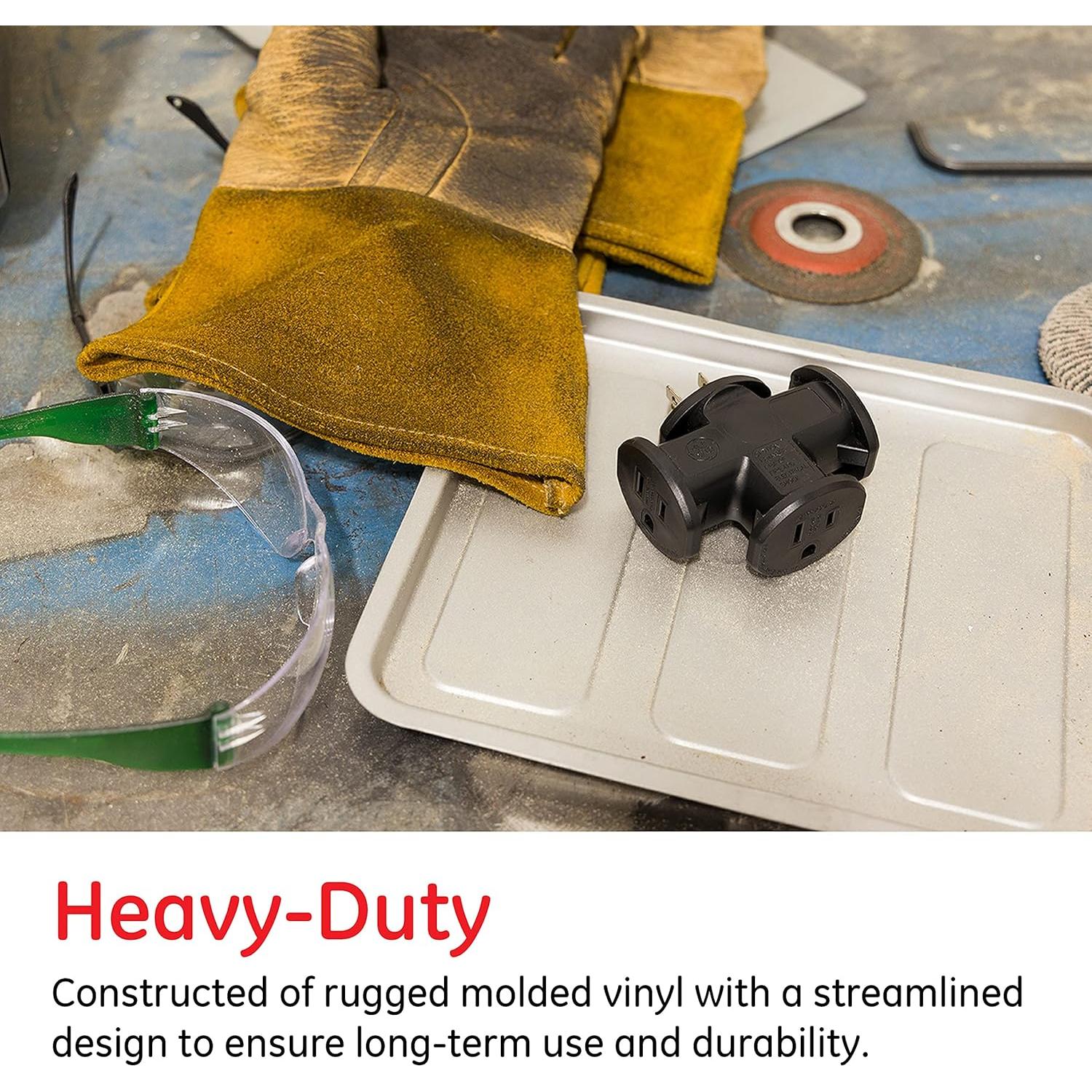 Adaptador T GE 3 Salidas Espaciadas Negro 50872