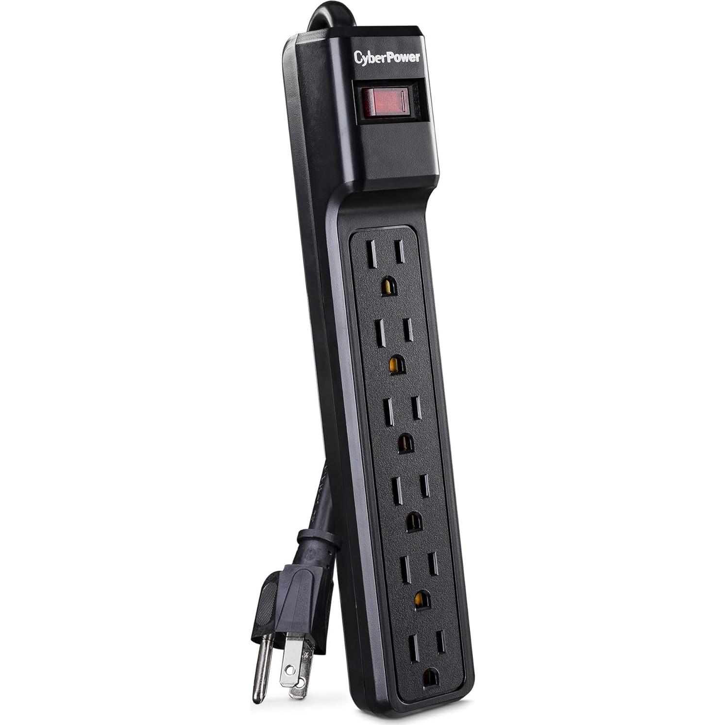 Protector contra Sobretensiones CyberPower CSB606, 900J, 6 Salidas, 1.83m