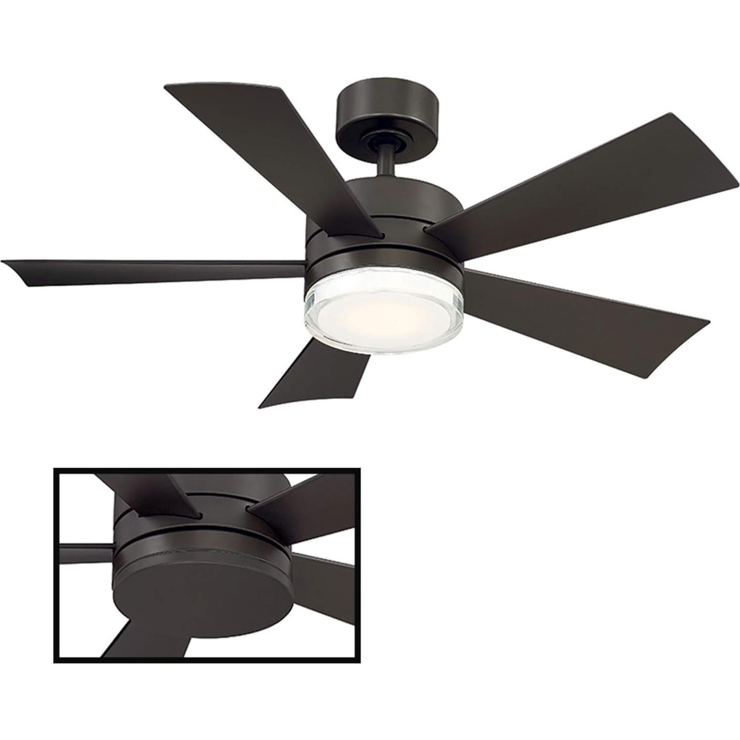 Ventilador de Techo Inteligente Modern Forms Wynd 106.68cm Bronce LED