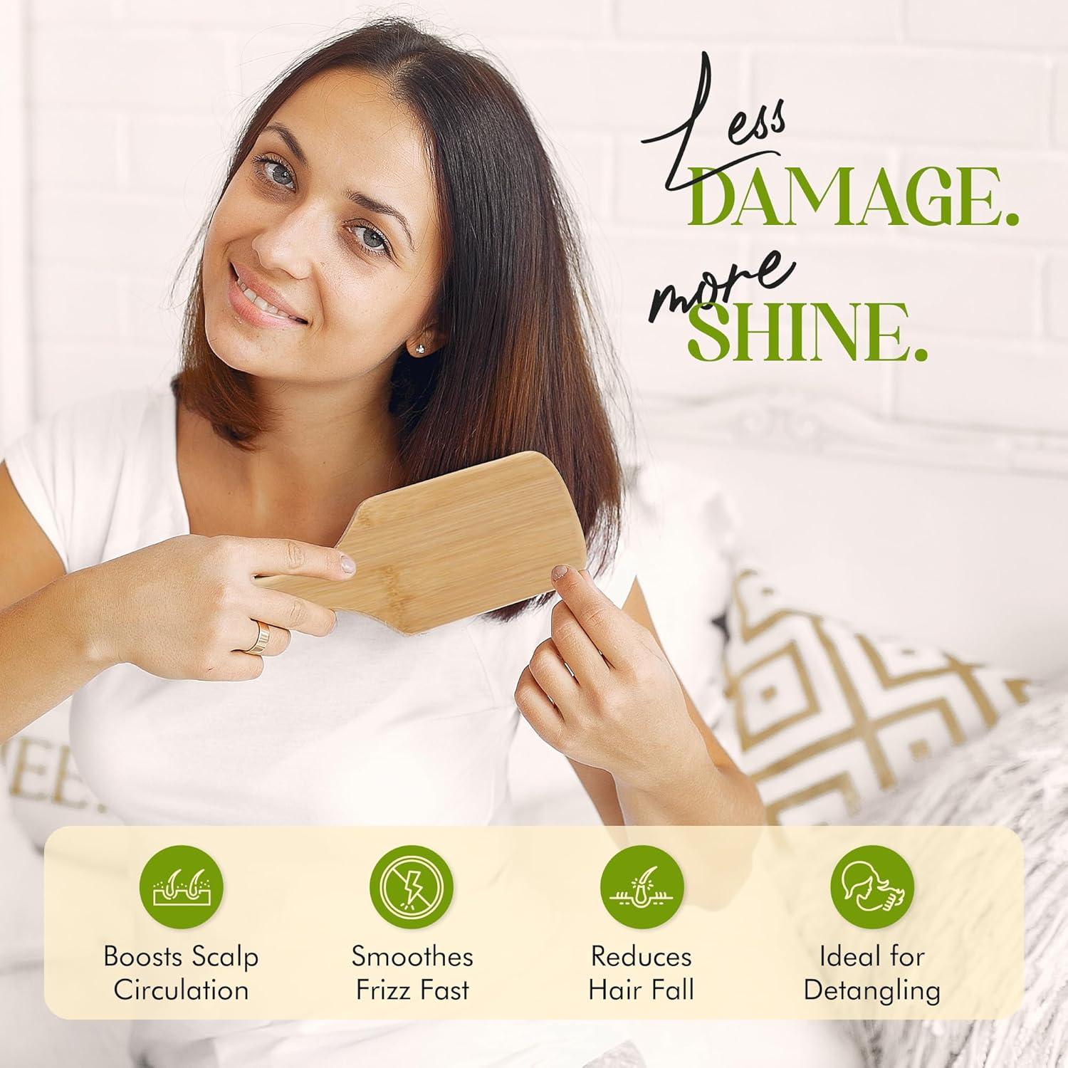 Cepillo Desenredante de Bambú ORW - Ecológico y Ergonómico