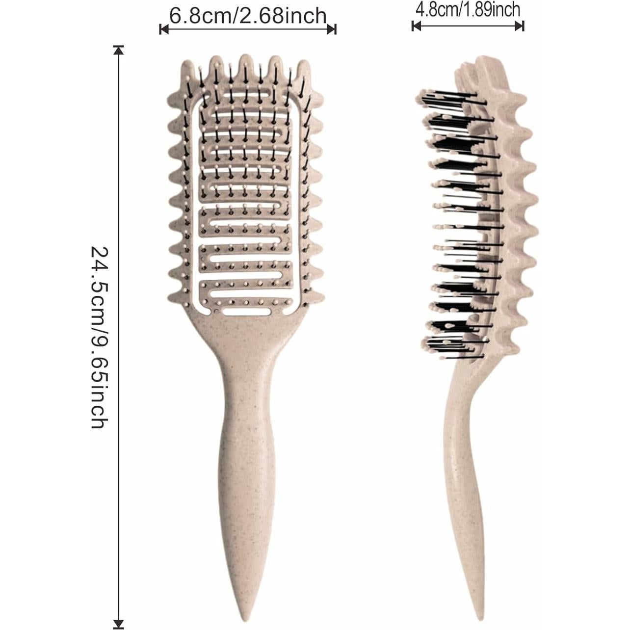Cepillo Definidor de Rizos Azxewa Ventilado Beige 24.89x7.39cm