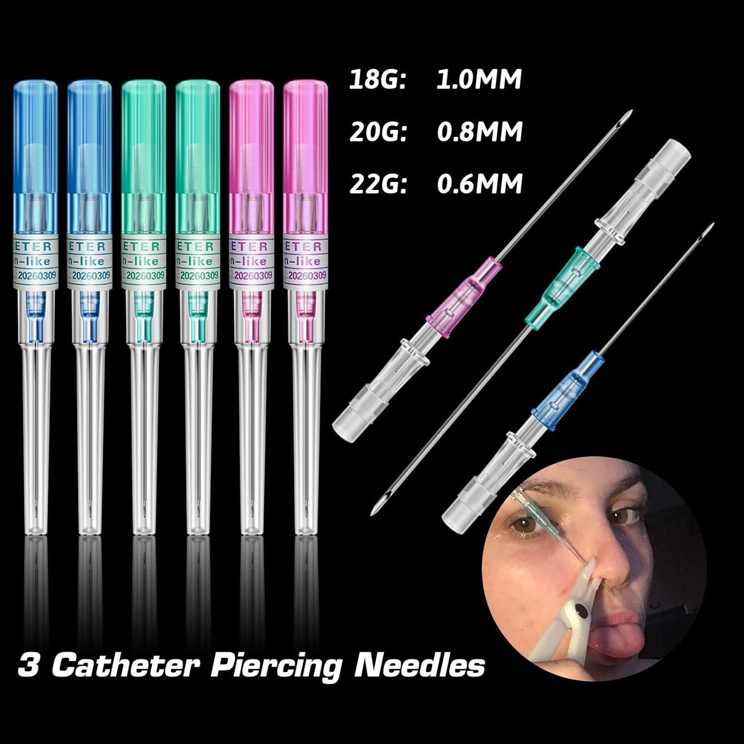 Kit de Perforación Corporal 21 Piezas Combofix - Agujas y Pinzas