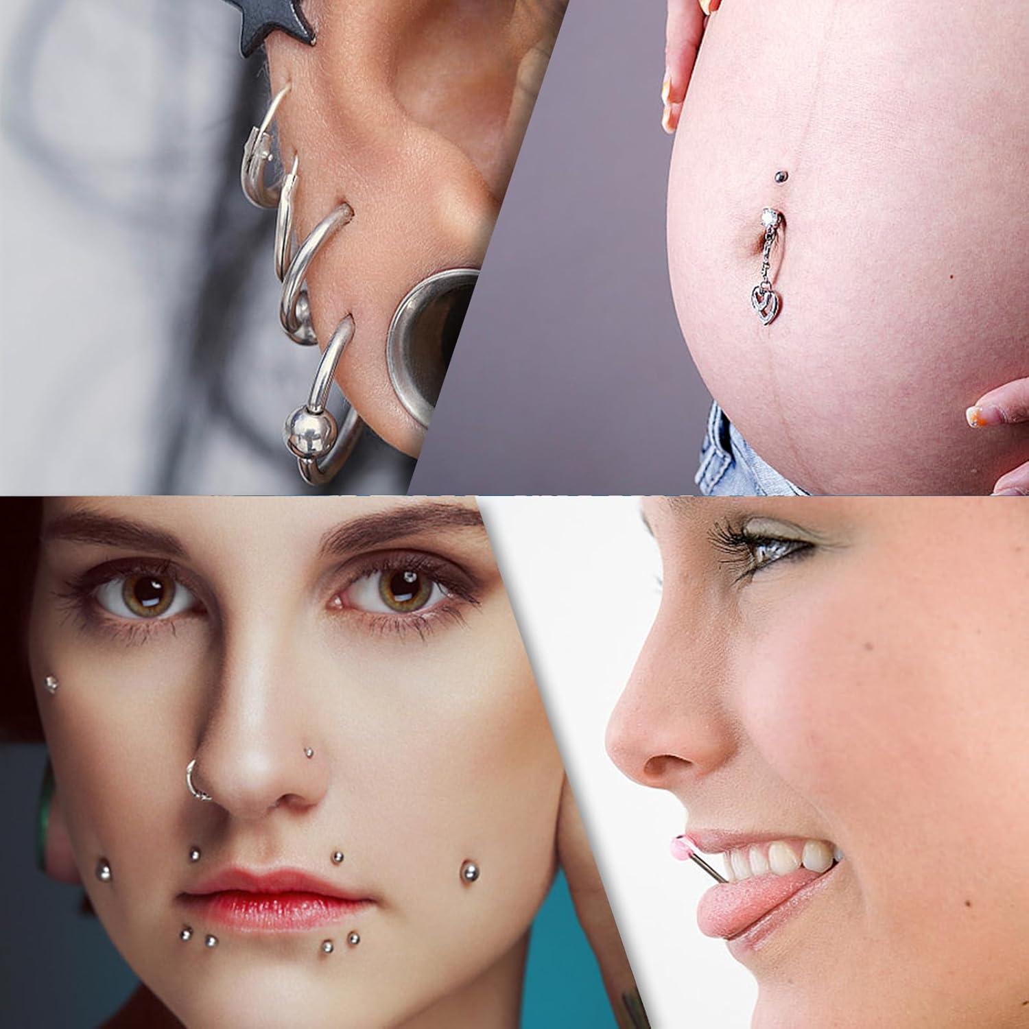 Kit de Perforación Corporal 21 Piezas Combofix - Agujas y Pinzas