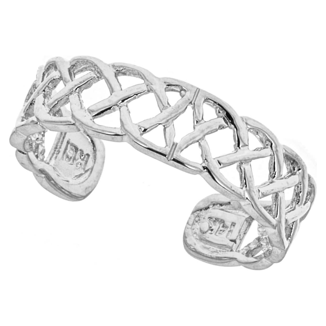 Anillo ajustable de oro 14k Ritastephens - Oro amarillo/blanco