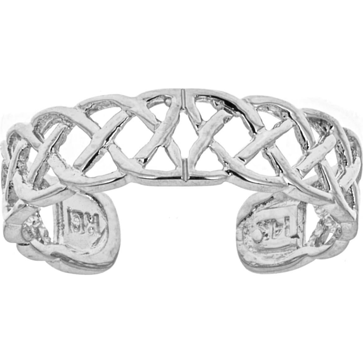 Anillo ajustable de oro 14k Ritastephens - Oro amarillo/blanco