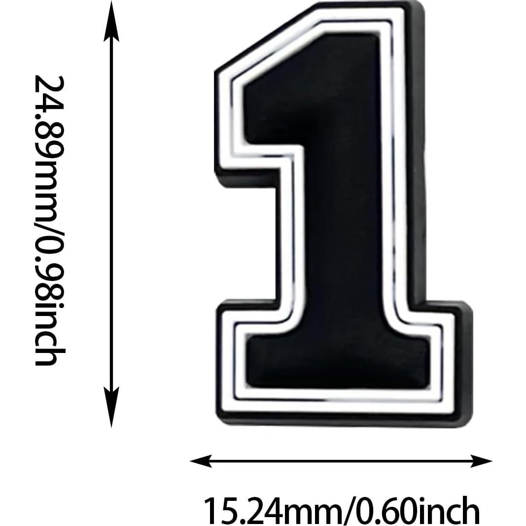 Encantos de Letras Personalizables PVC Negro Blanco Rosa