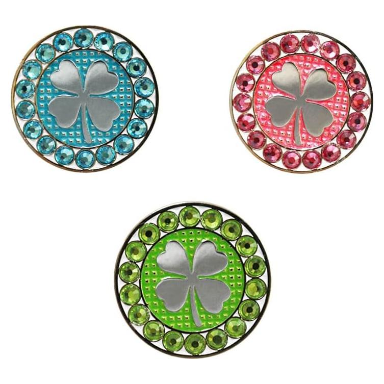 Marcadores de Pelotas de Golf Myartte - Paquete de 3 Cristal